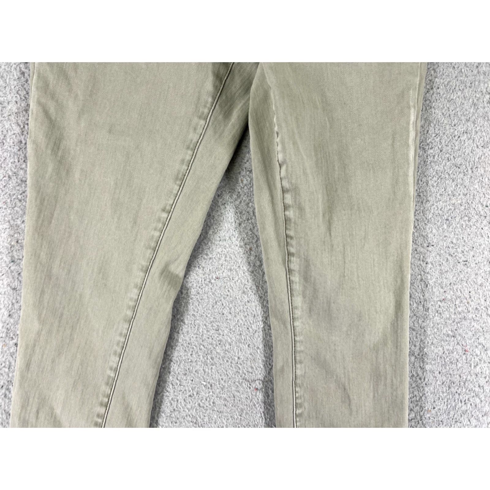 Jessica Simpson Jessica Simpson Women's Green Denim Jeans Skinny Crop Pants 4 Cotton Zipper 24in Inseam Retro Size 27" / US 4 / IT 40 - 3 Thumbnail