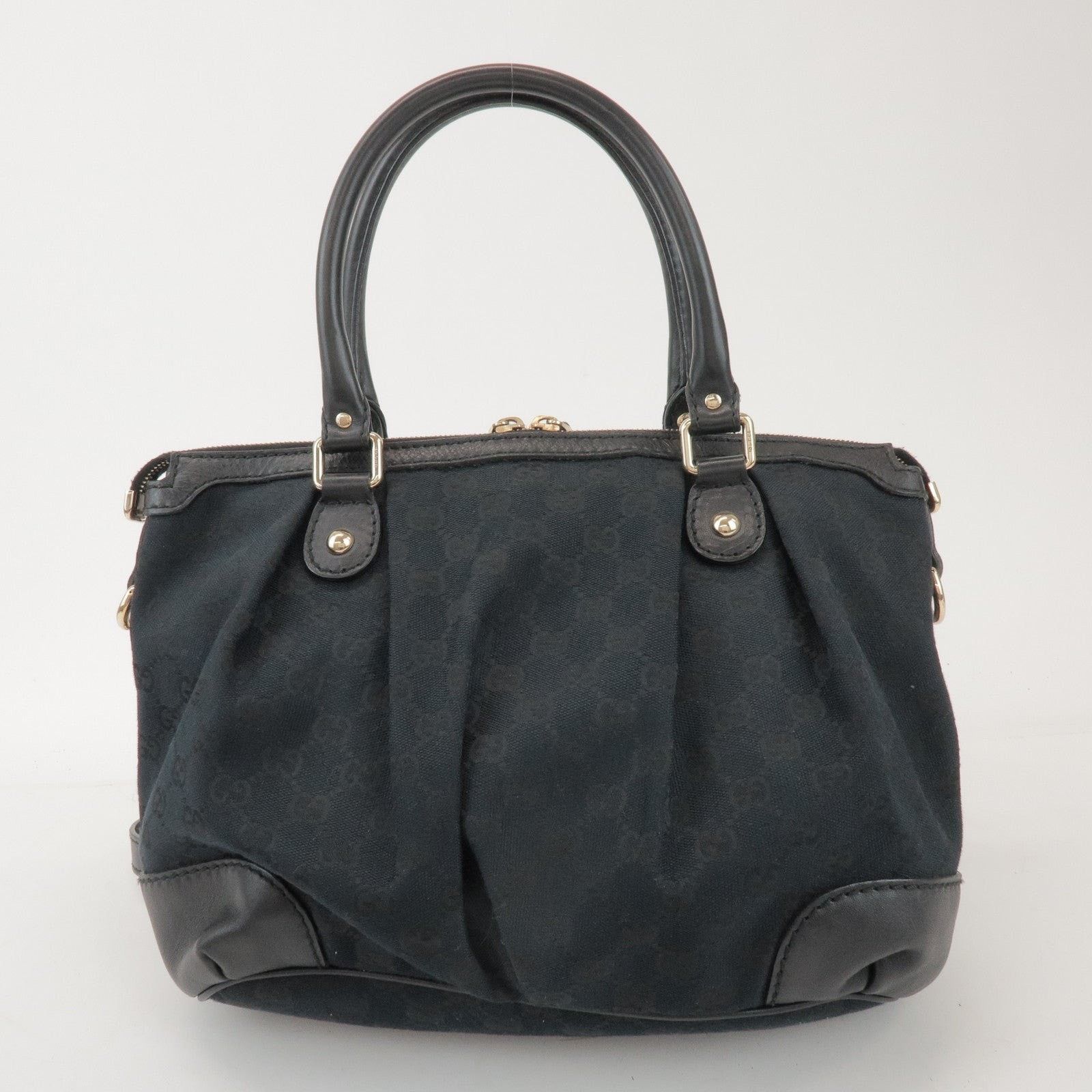 Gucci Gucci Sukey Interlocking G GG Canvas & Leather Satchel Black Size ONE SIZE - 2 Thumbnail