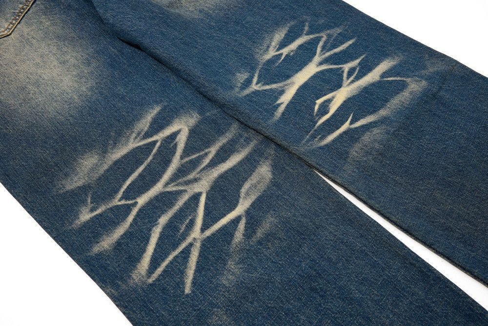 Vintage Punk retro distressed loose washed wide-leg jeans Size US 32 / EU 48 - 5 Thumbnail