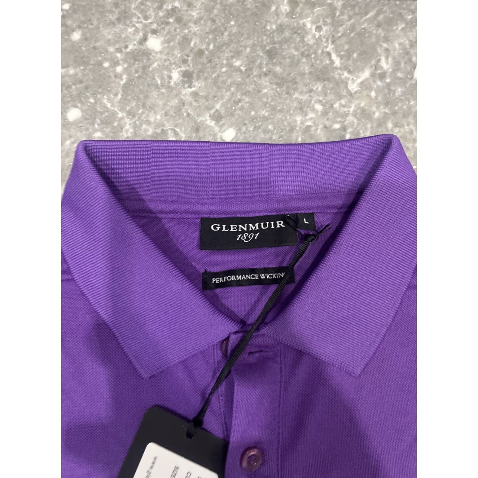 Vintage Glenmuir 1891 Polo Shirt Golf Mens L Purple Quick Dry Short Sleeve Jersey 100% Polyester Logo Classic Size US L / EU 52-54 / 3 - 4 Thumbnail