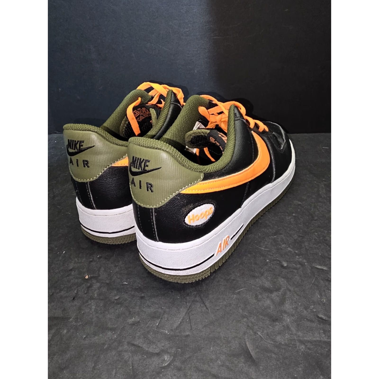 Nike NIKE Air Force 1 '07 Low LV8 DH7440-001 Black & Orange Hoops Men’s Size 12 Sneaker Size ONE SIZE - 6 Thumbnail