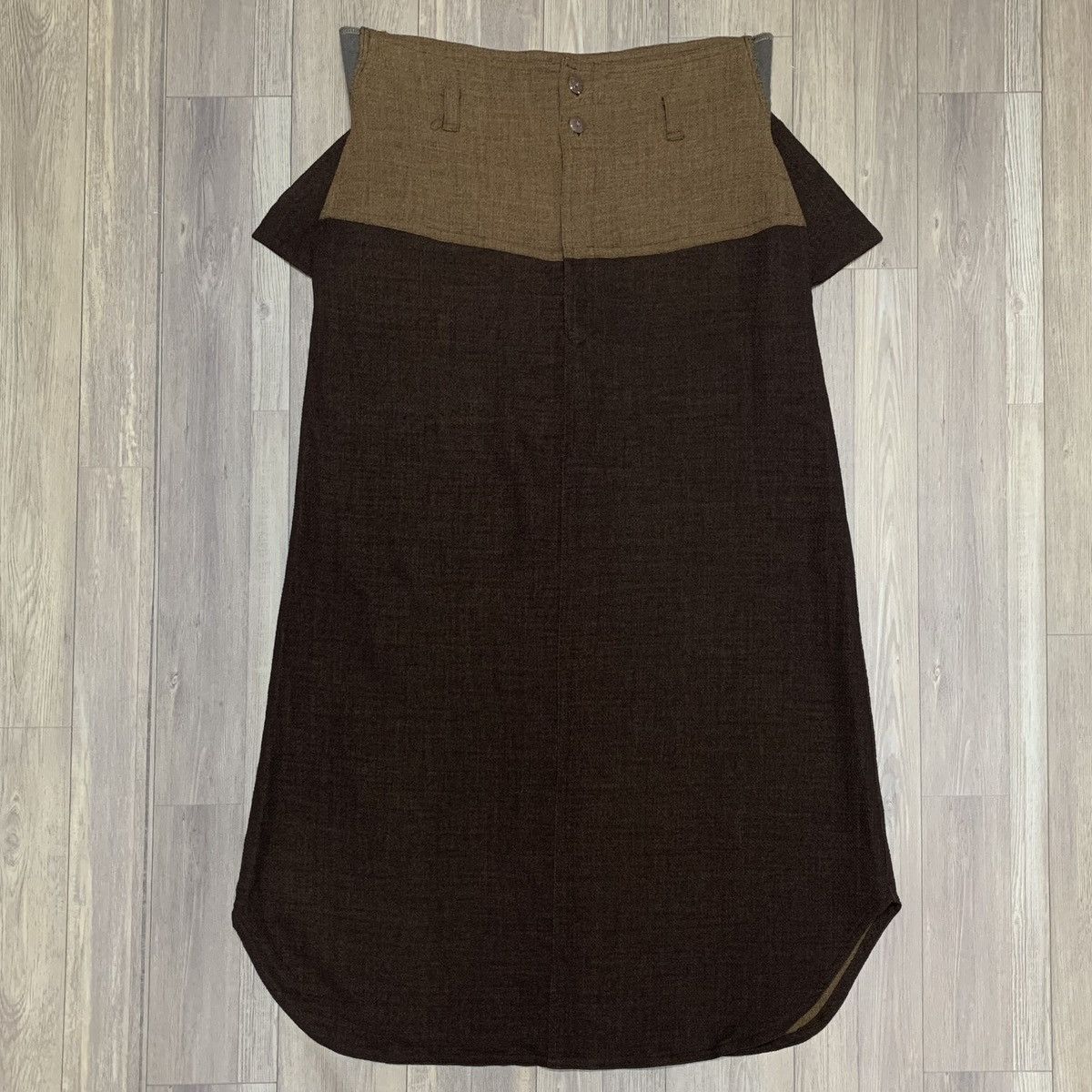 1980s inn. Issey Miyake Back Flapped Pockets Maxi Skirt