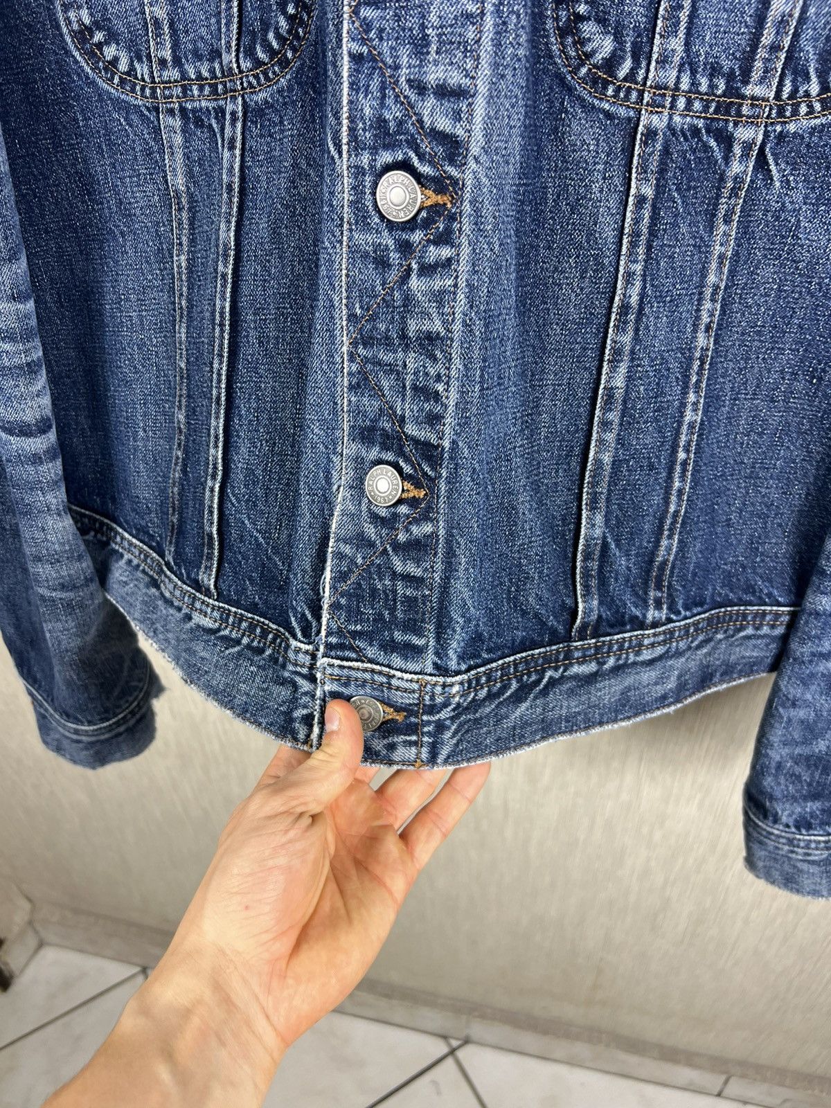 Ralph Lauren Vintage Polo Ralph Lauren thrashed distressed denim jacket Size US XXL / EU 58 / 5 - 9 Thumbnail