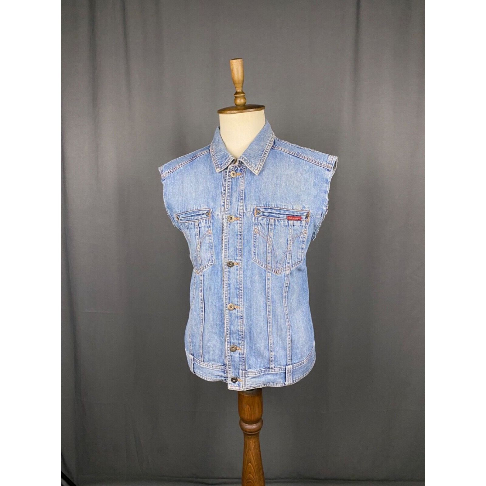 Dolce & Gabbana RARE! Dolce&Gabbana Vintage Men's Blue Denim Vest Size 40/54 Size US L / EU 52-54 / 3 - 2 Thumbnail