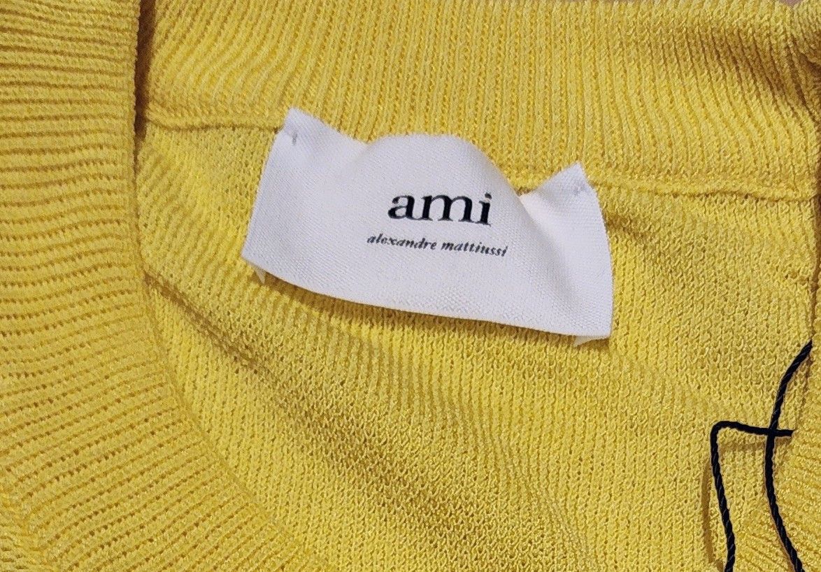 AMI AMI PARIS YELLOW COTTON SWEATER XL Size US XL / EU 56 / 4 - 11 Thumbnail