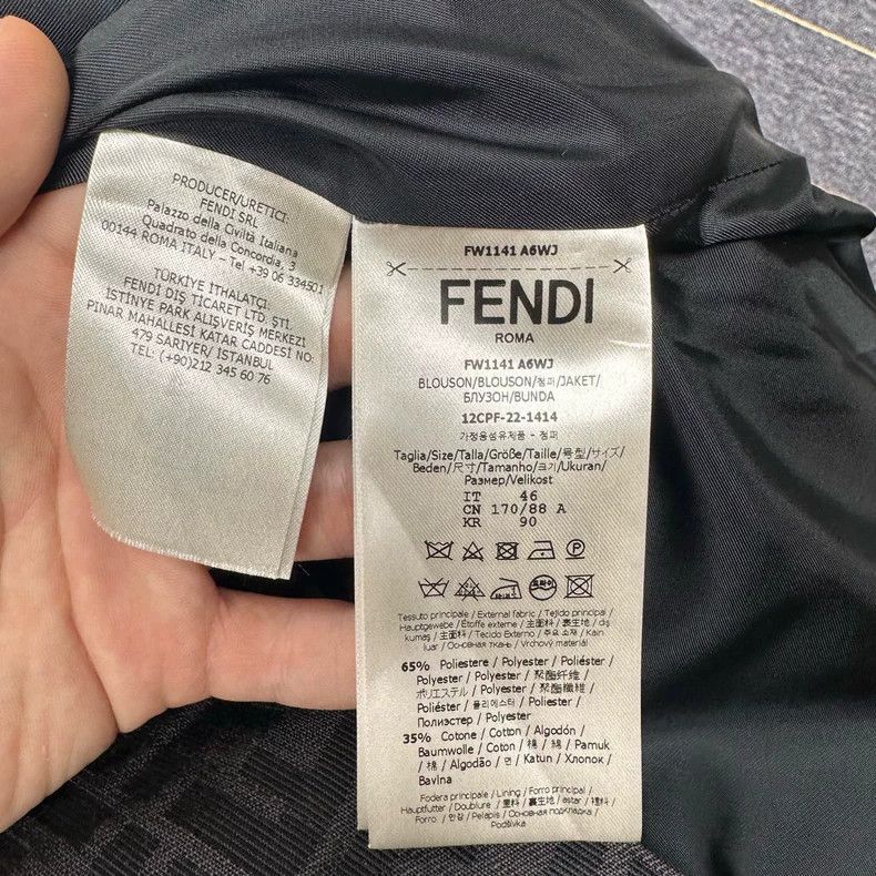 Fendi FENDI Logo Satin Oxford Jacket Size 46 Size US M / EU 48-50 / 2 - 4 Thumbnail