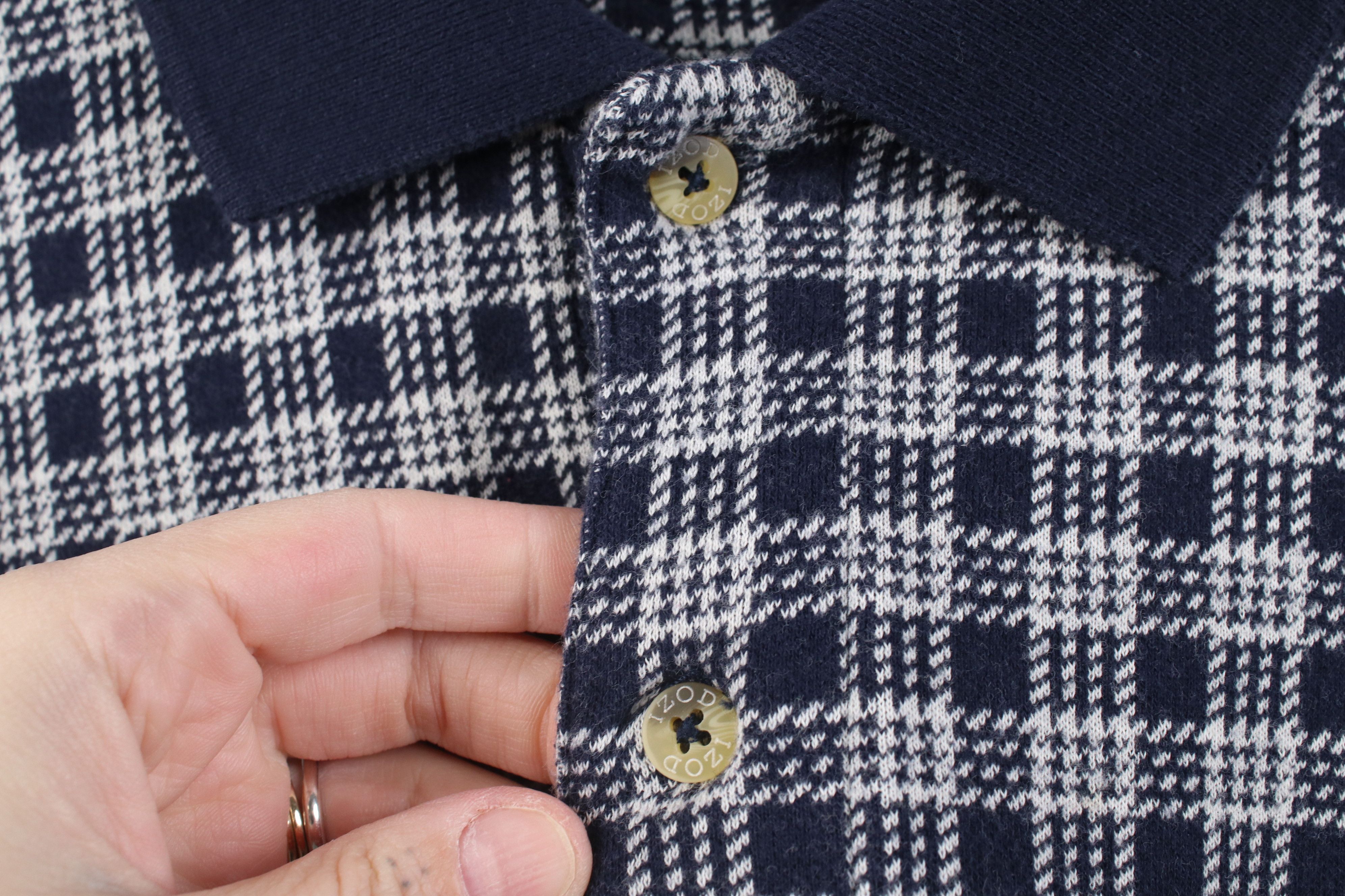 Vintage Vintage 90s Streetwear Plaid Baggy Fit Knit Golf Polo Shirt Size US XL / EU 56 / 4 - 5 Thumbnail
