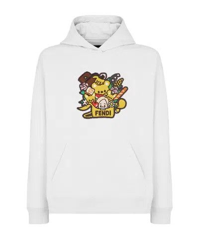 Fendi o1B3y1r0526 Silvia And The Baguette Sweatshirt in White Size US L / EU 52-54 / 3 - 1 Preview