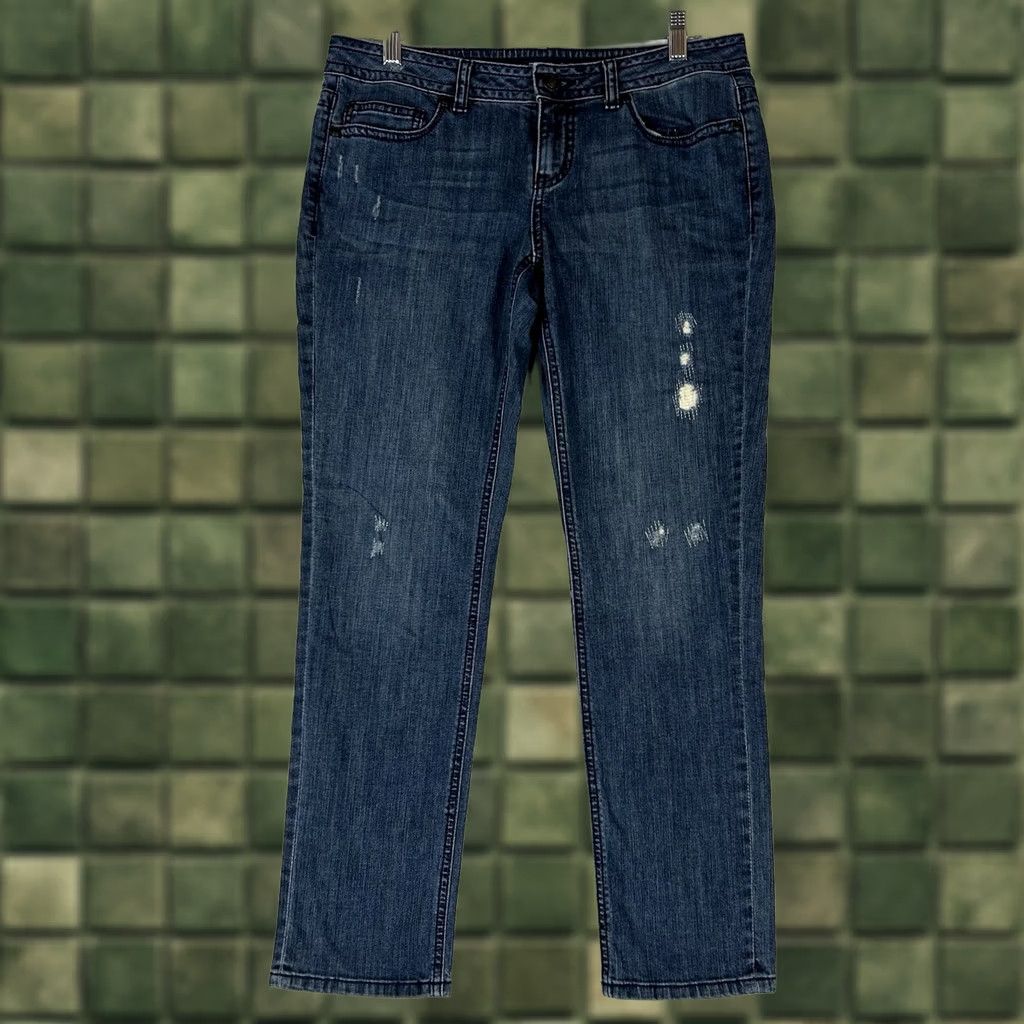 Vintage LC Lauren Conrad Jeans Straight Leg Denim Blue 8 Mid Rise 5-Pocket Womens Jeans Size 30" / US 8 / IT 44 - 1 Thumbnail