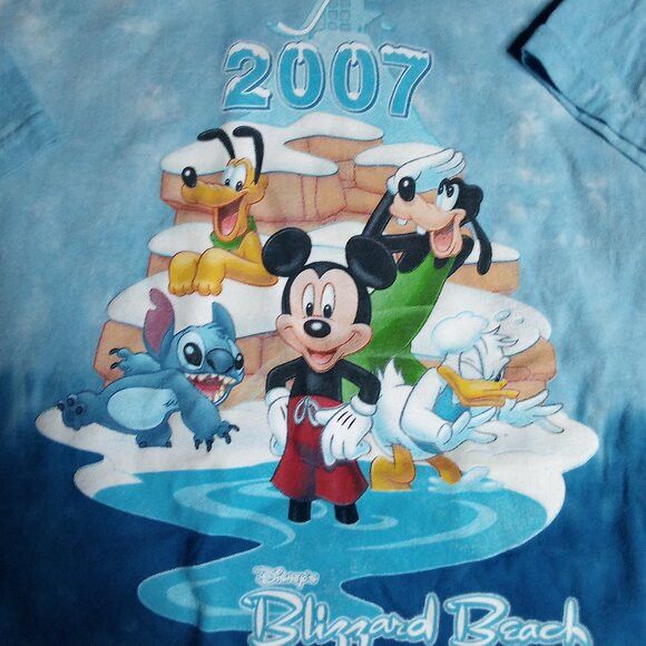 Disney Disney Blizzard Beach 2007 Tie Dye T-Shirt Size US XXL / EU 58 / 5 - 1 Thumbnail