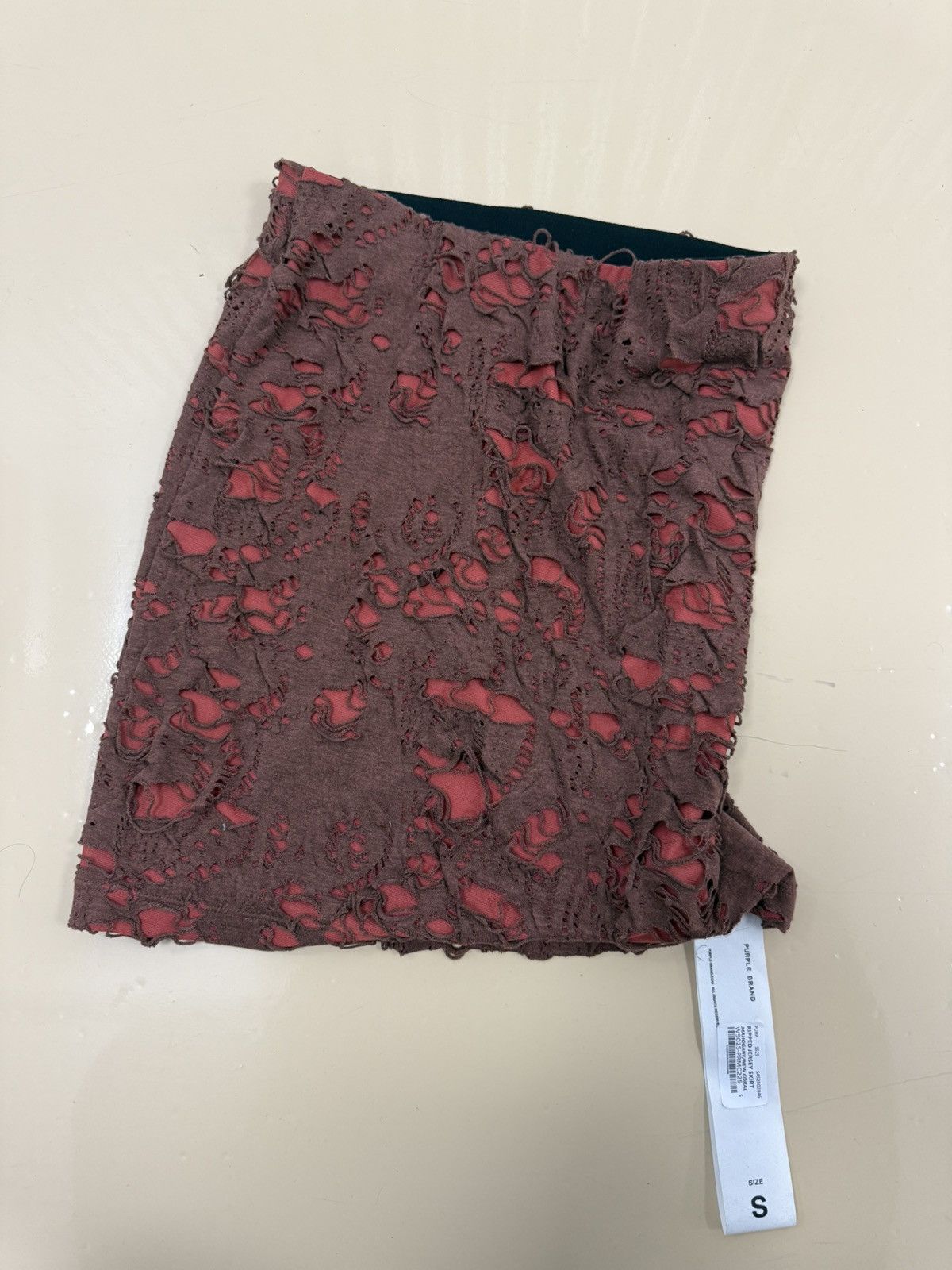 Other Purple Brand Ripped Jersey Shorts Size 26" / US 2 / IT 38 - 3 Thumbnail