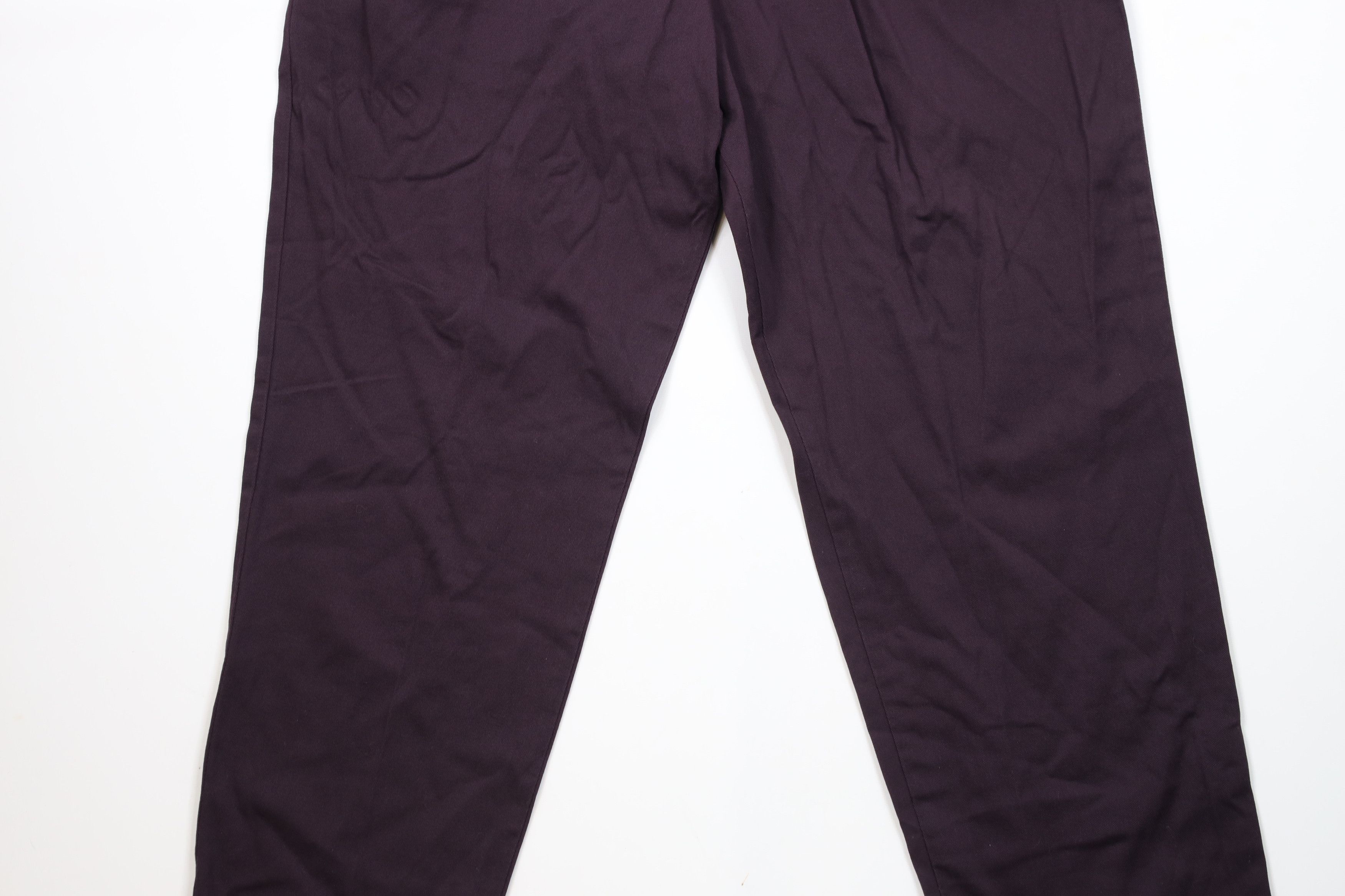 Vintage Vintage 90s Streetwear Tapered Leg Pants Eggplant Purple Size 40" / US 18 - 3 Thumbnail