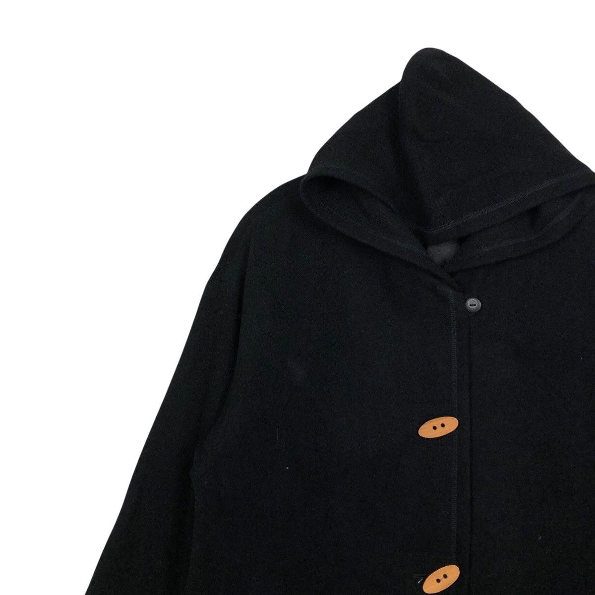 Issey Miyake 📌Rich Black Vintage Long Jacket K&M Collection Avant Garde Size US M / EU 48-50 / 2 - 9 Thumbnail