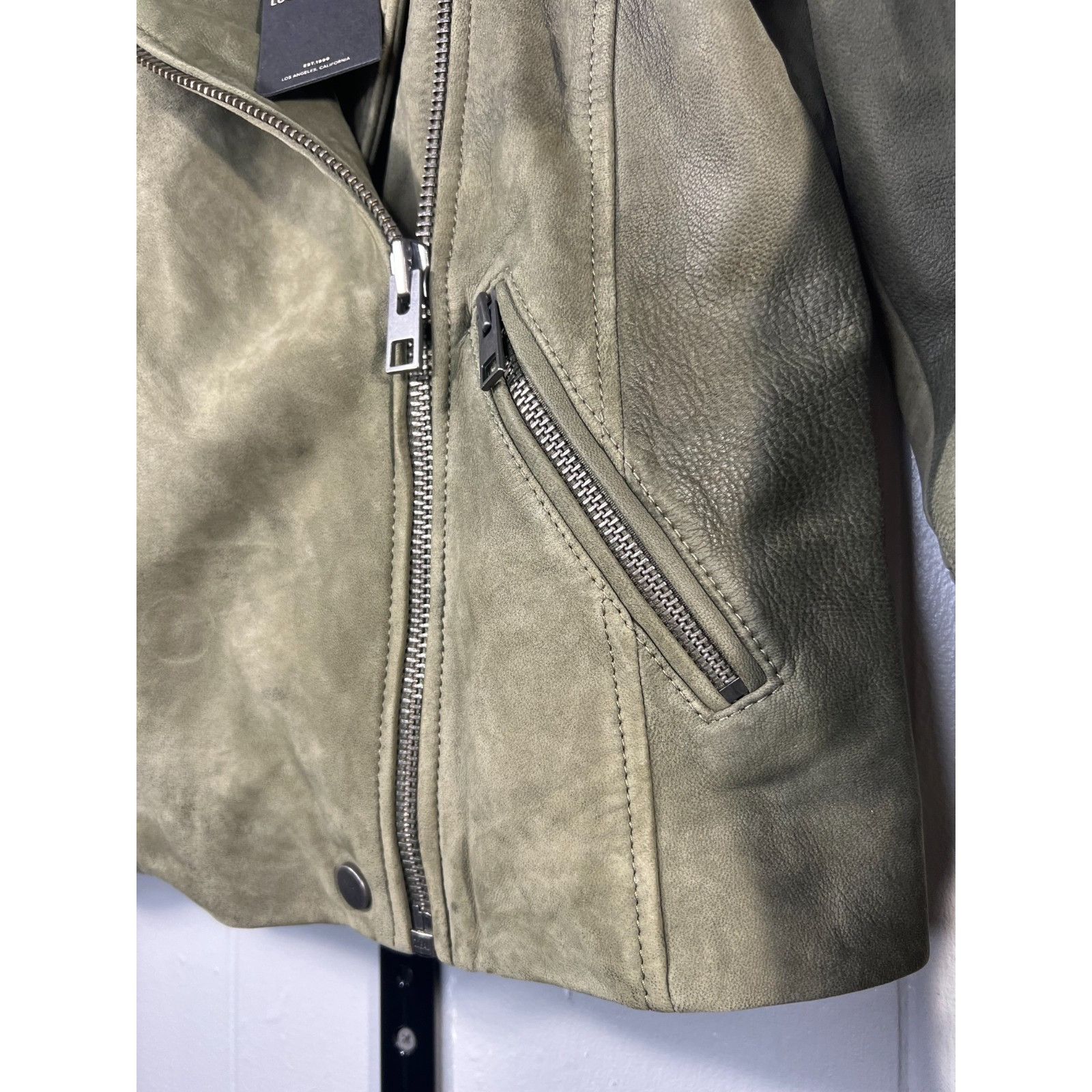 Lucky Brand Lucky Brand Women's XS Suede Moto Jacket Lamb Leather Super Size XS / US 0-2 / IT 36-38 - 4 Thumbnail