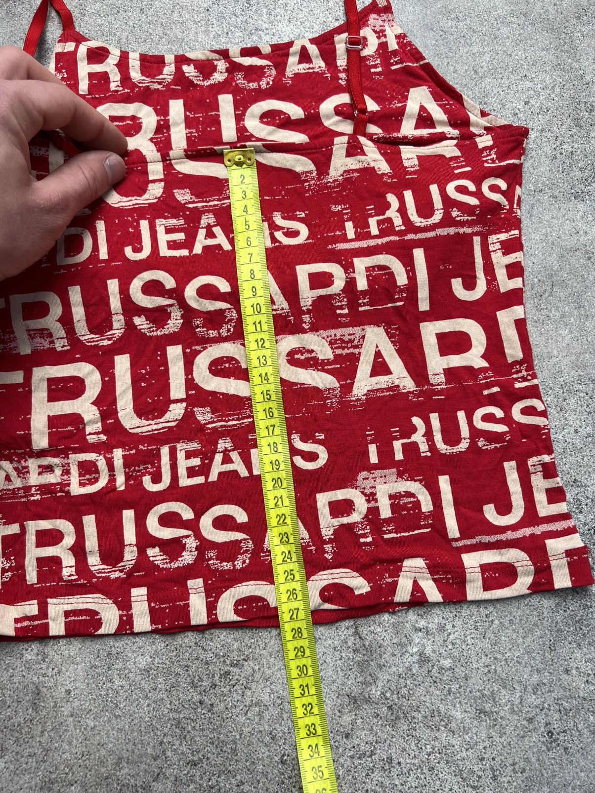 Trussardi × Vintage Trussardi vintage monogram cropped tank top Size S / US 4 / IT 40 - 5 Thumbnail