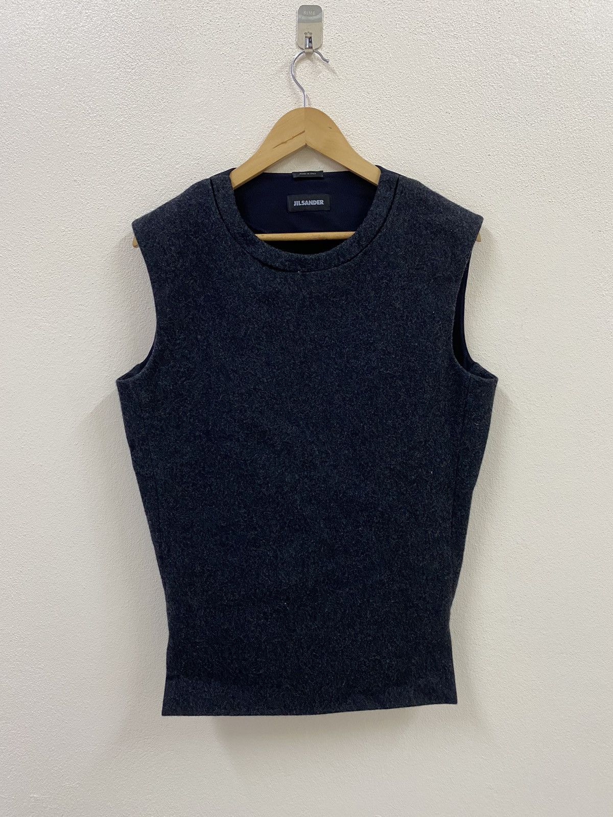 Jil Sander RARE Jil Sander Archive 🇮🇹 Minimalist Boiled Wool Vest Size US L / EU 52-54 / 3 - 3 Thumbnail