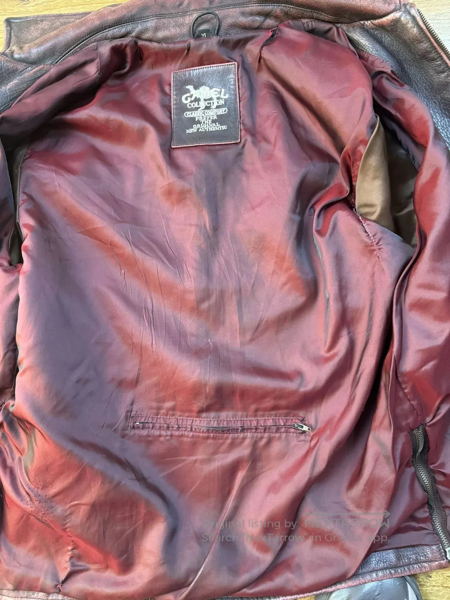 Camel Vintage Camel Leather Jacket XL. Size US XL / EU 56 / 4 - 2 Thumbnail