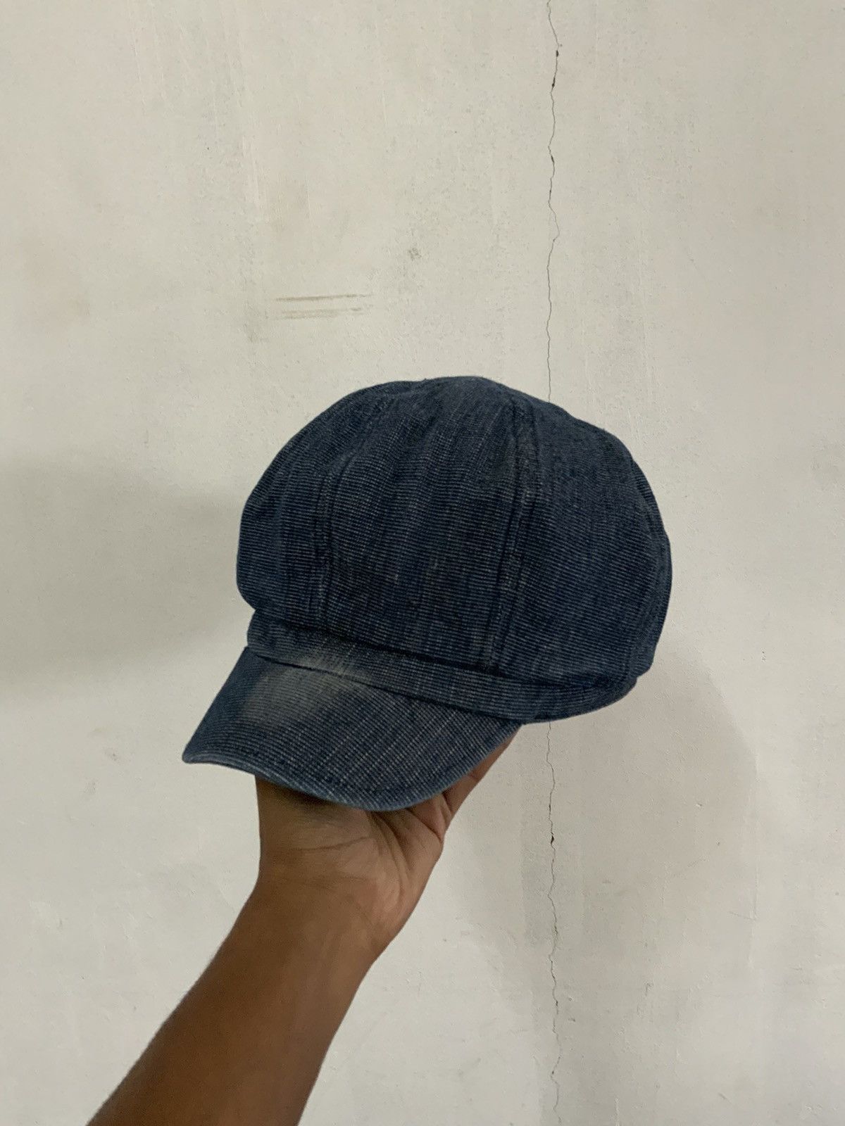 Denime Indigo Denim Fade Avant Garde Newsboy Hat Size ONE SIZE - 1 Thumbnail