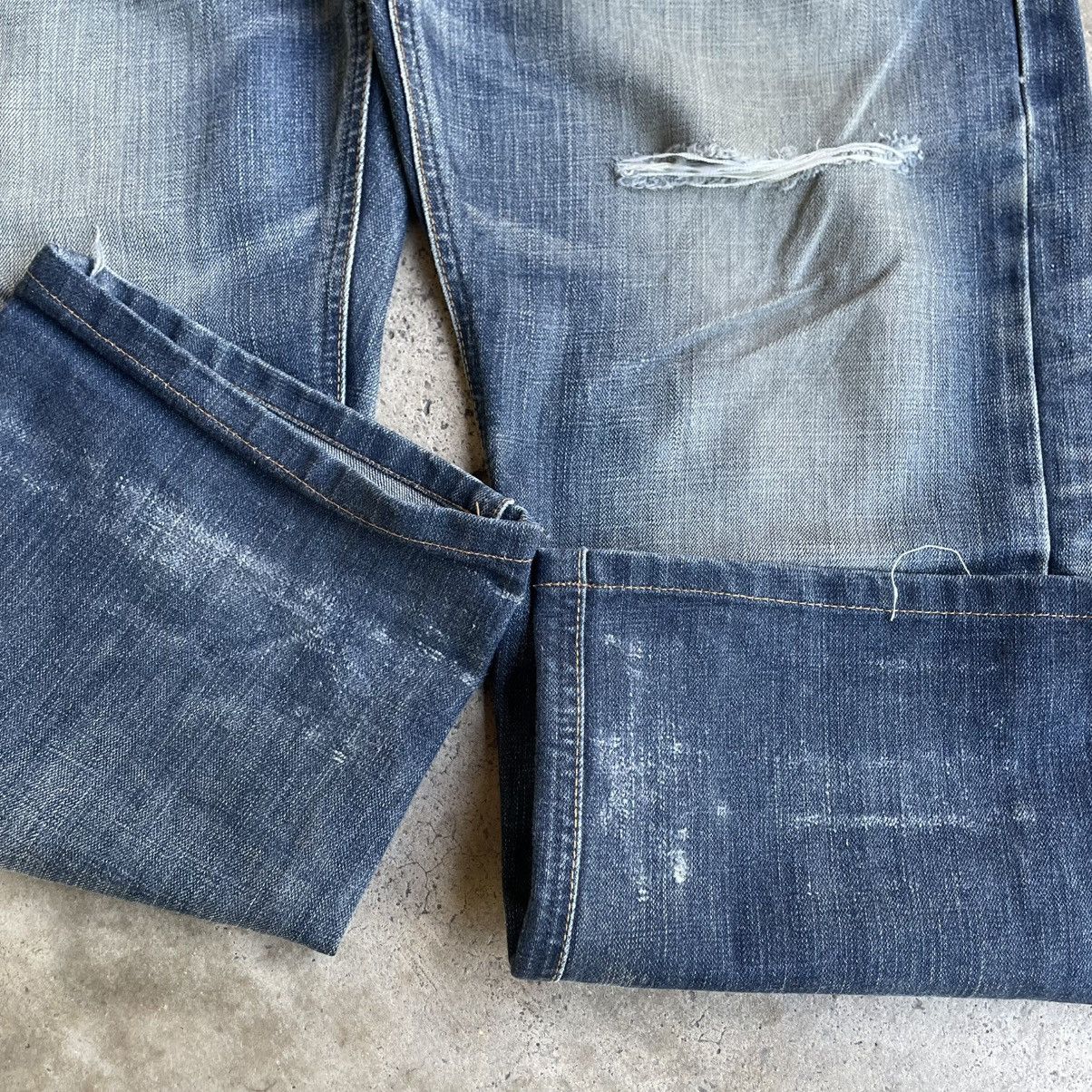 Edwin 🔥Vintage Edwin Orange Tab Washed Ripped Distress Denim Jeans Size US 34 / EU 50 - 7 Thumbnail