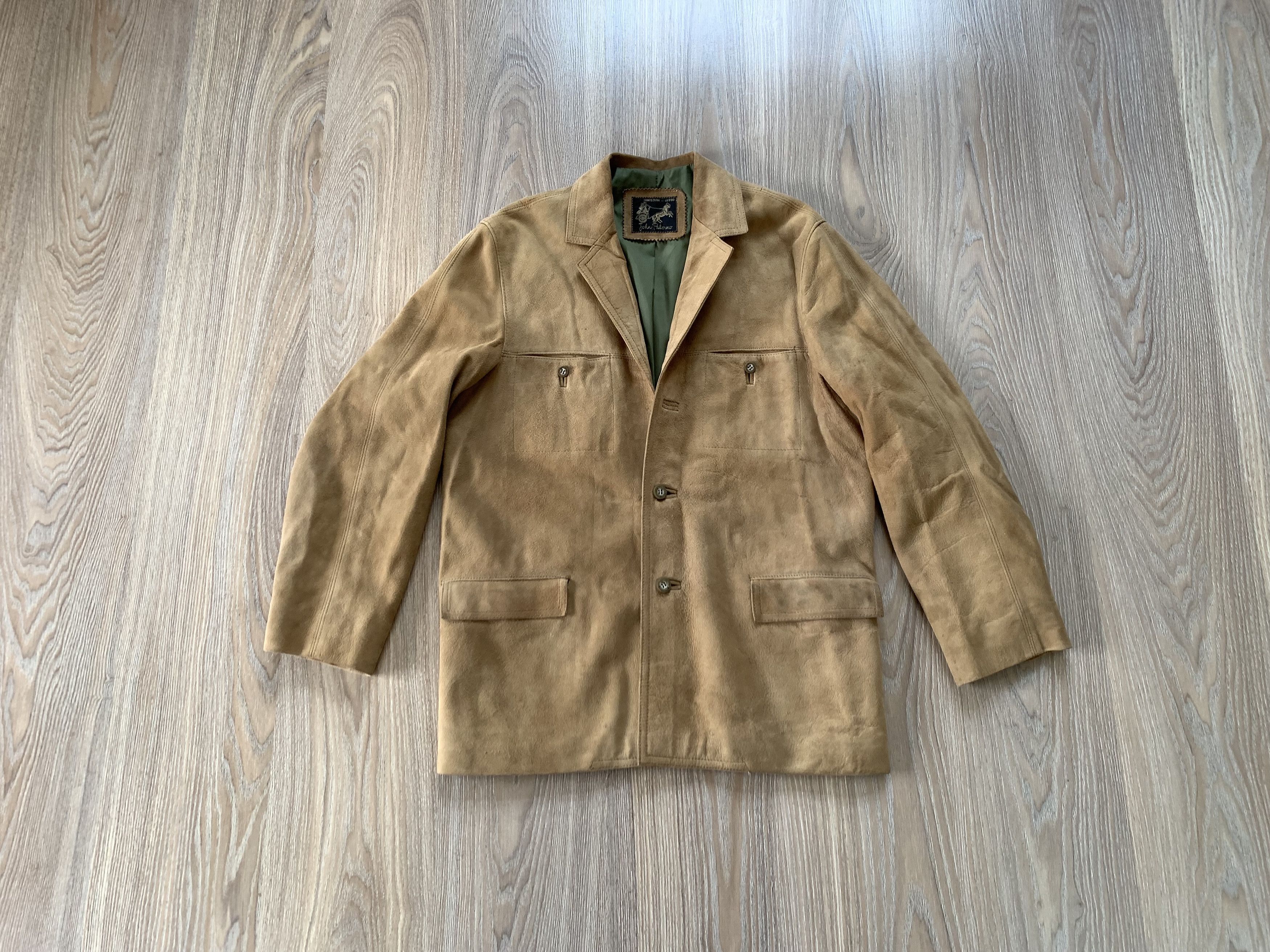 Vintage Rare Vintage John Palermo Suede Leather Jacket Size US L / EU 52-54 / 3 - 1 Thumbnail