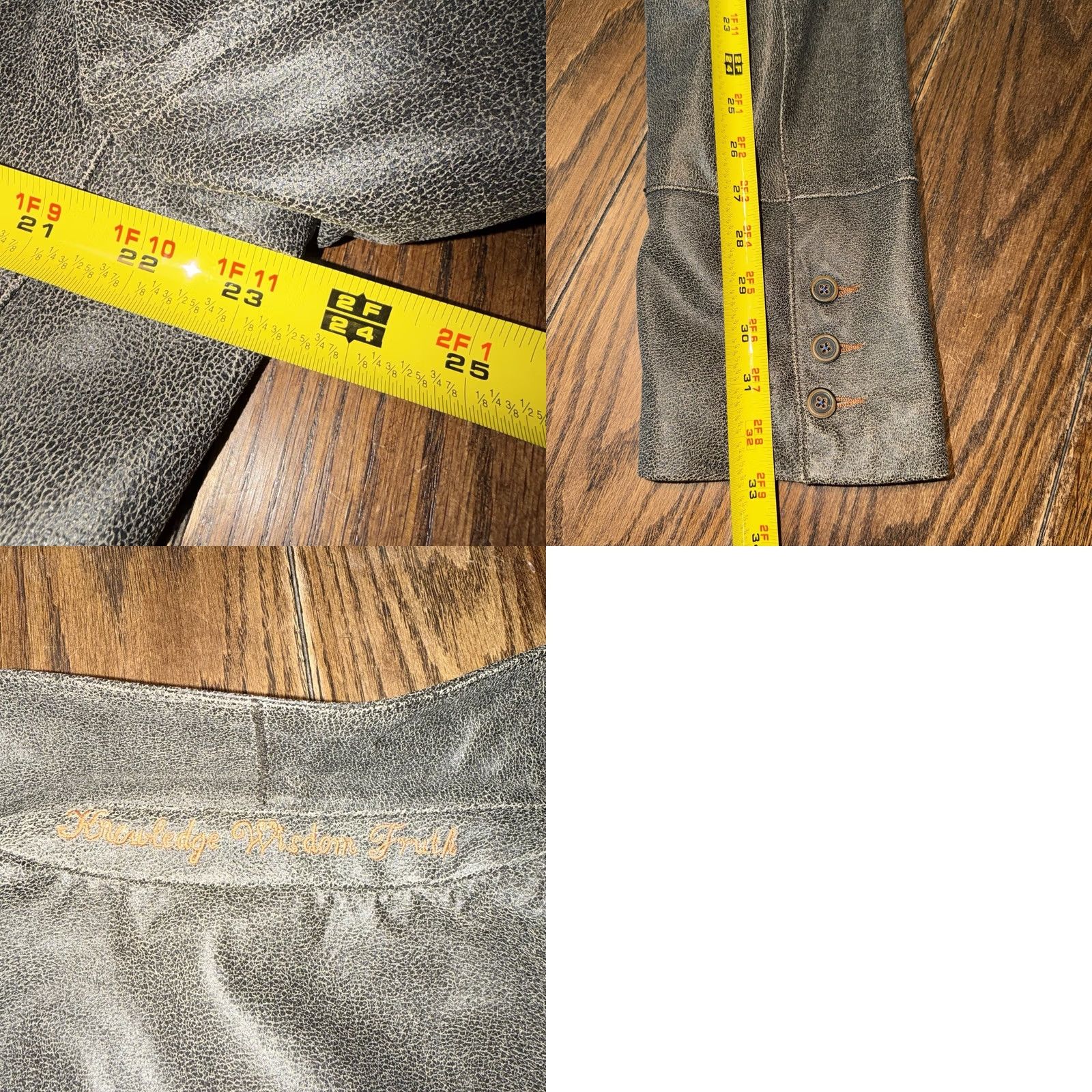 Robert Graham Robert Graham Gray Leather Jacket Men’s 42/52 Lined Casual Jacket Mens Regular Size 42/52 Gray Leather Button Logo Vintage No Size US XS / EU 42 / 0 - 9 Thumbnail