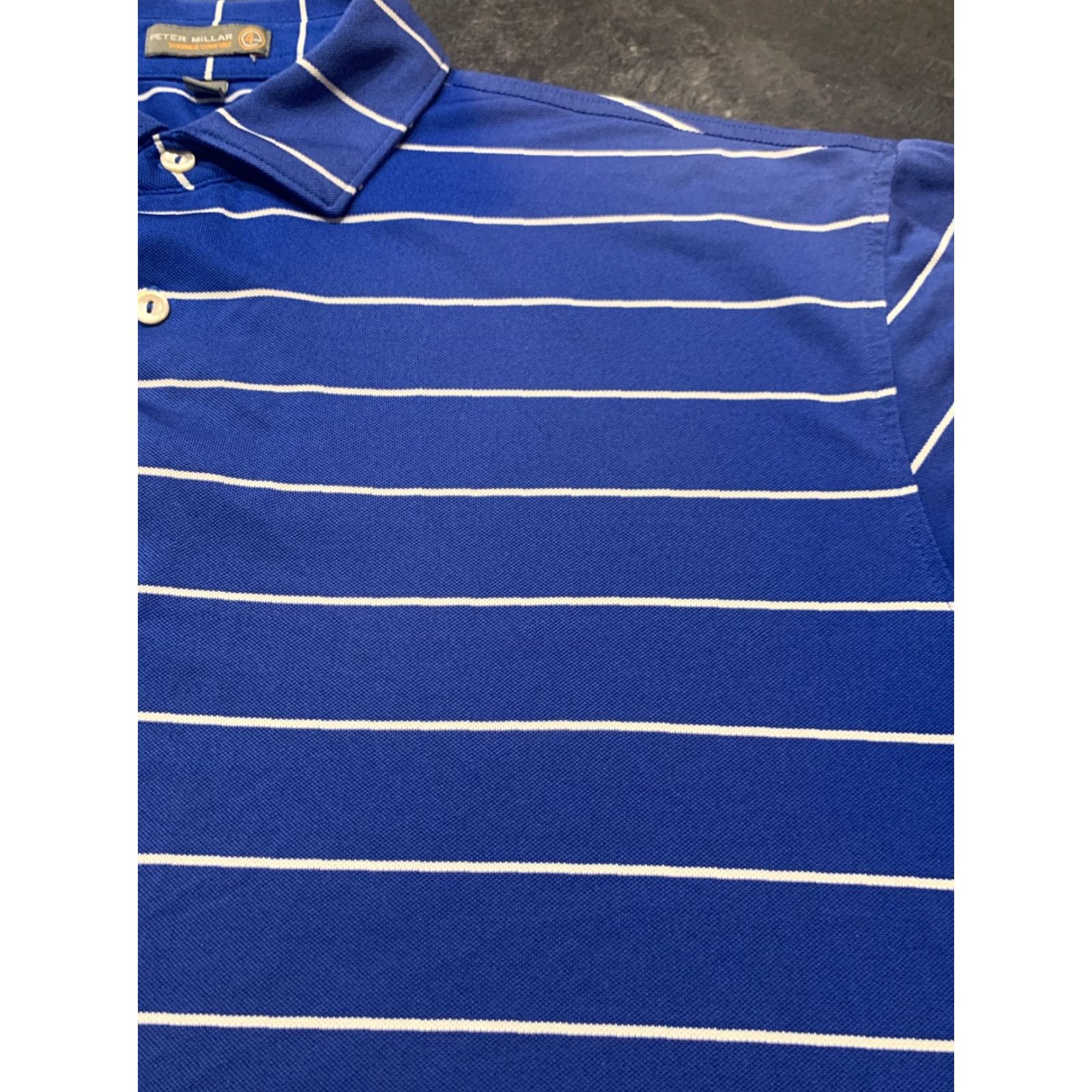 Peter Millar Peter Millar E4 Summer Comfort Golf Polo Men L Blue Gradient Striped Stretch Size US L / EU 52-54 / 3 - 3 Thumbnail