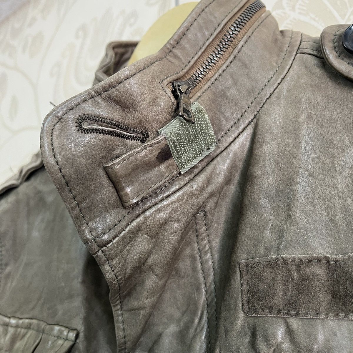 AZ by junhashimoto × Freewheelers × junhashimoto Jun Hashimoto Leather Jacket Cowhide Riri Zippered Japan Size US S / EU 44-46 / 1 - 9 Thumbnail