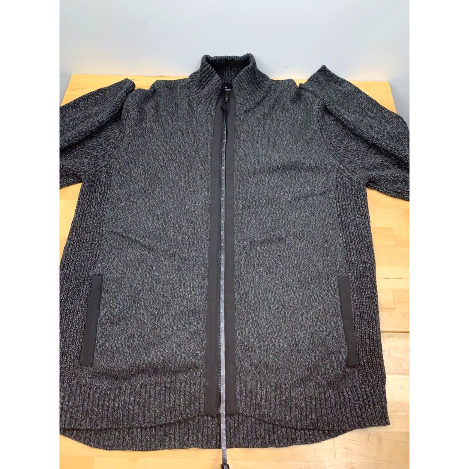 Vintage Daniel Hechter Jacket Mens XL Knit Charcoal Gray Casual Zip Pockets #8204 Size US XL / EU 56 / 4 - 6 Thumbnail