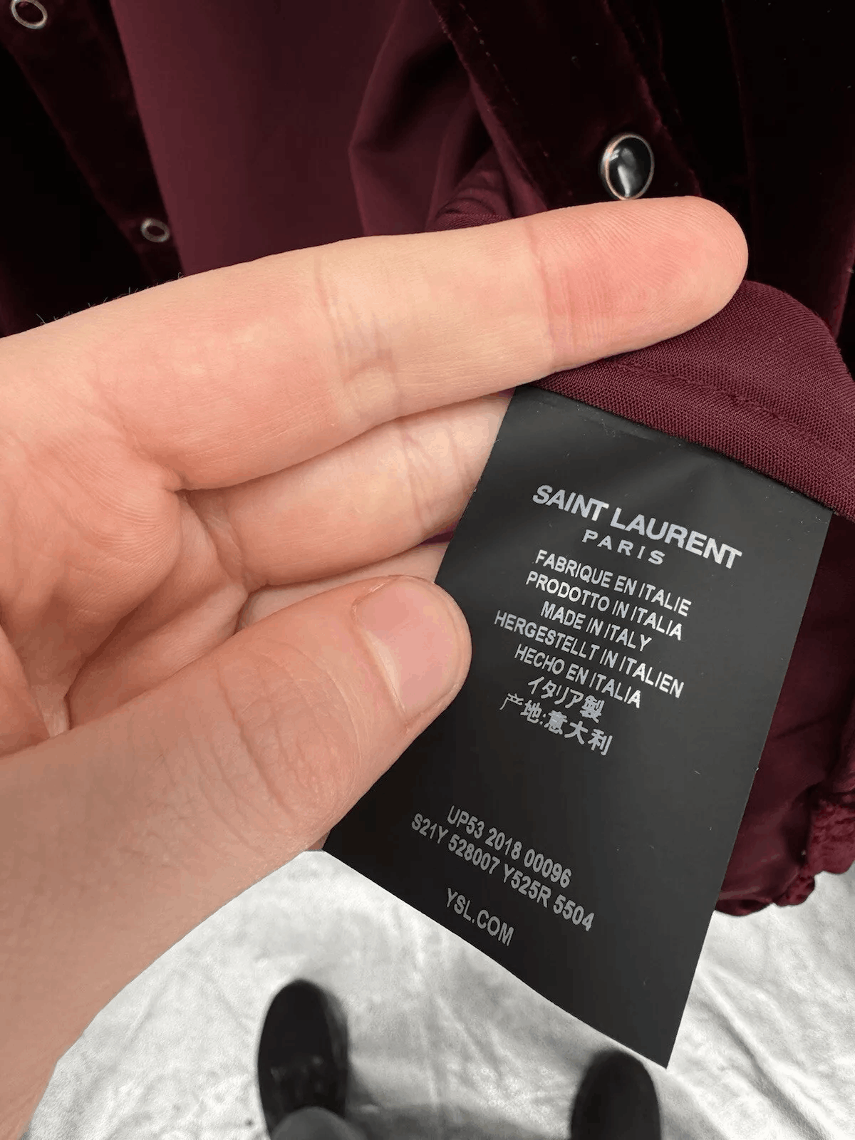 Yves Saint Laurent Saint Laurent Velour Shirt Size 38 / 15 Medium Size US M / EU 48-50 / 2 - 11 Thumbnail