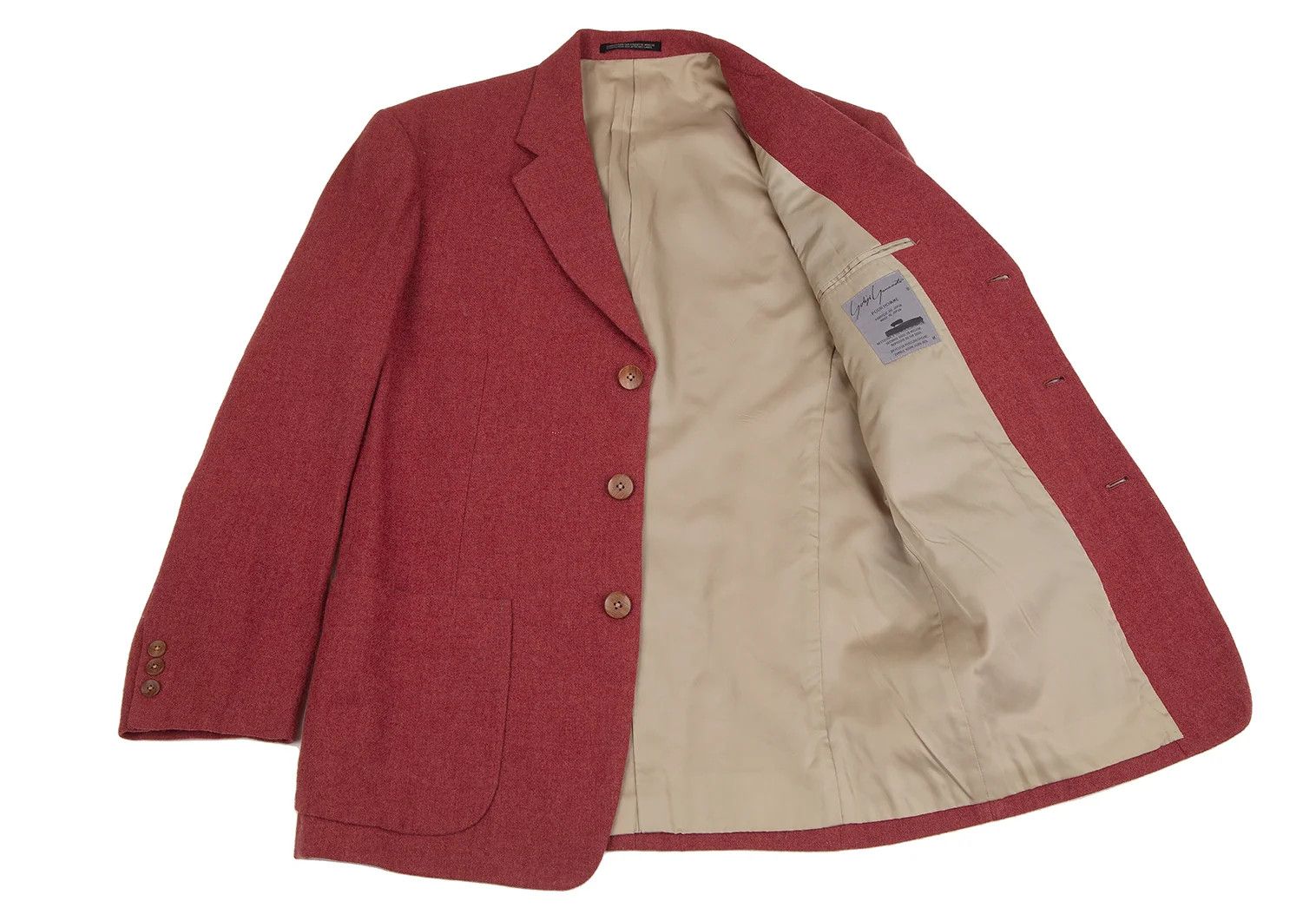 Yohji Yamamoto Yohji Yamamoto Wood Button Wool Jacket Size US M / EU 48-50 / 2 - 9 Thumbnail