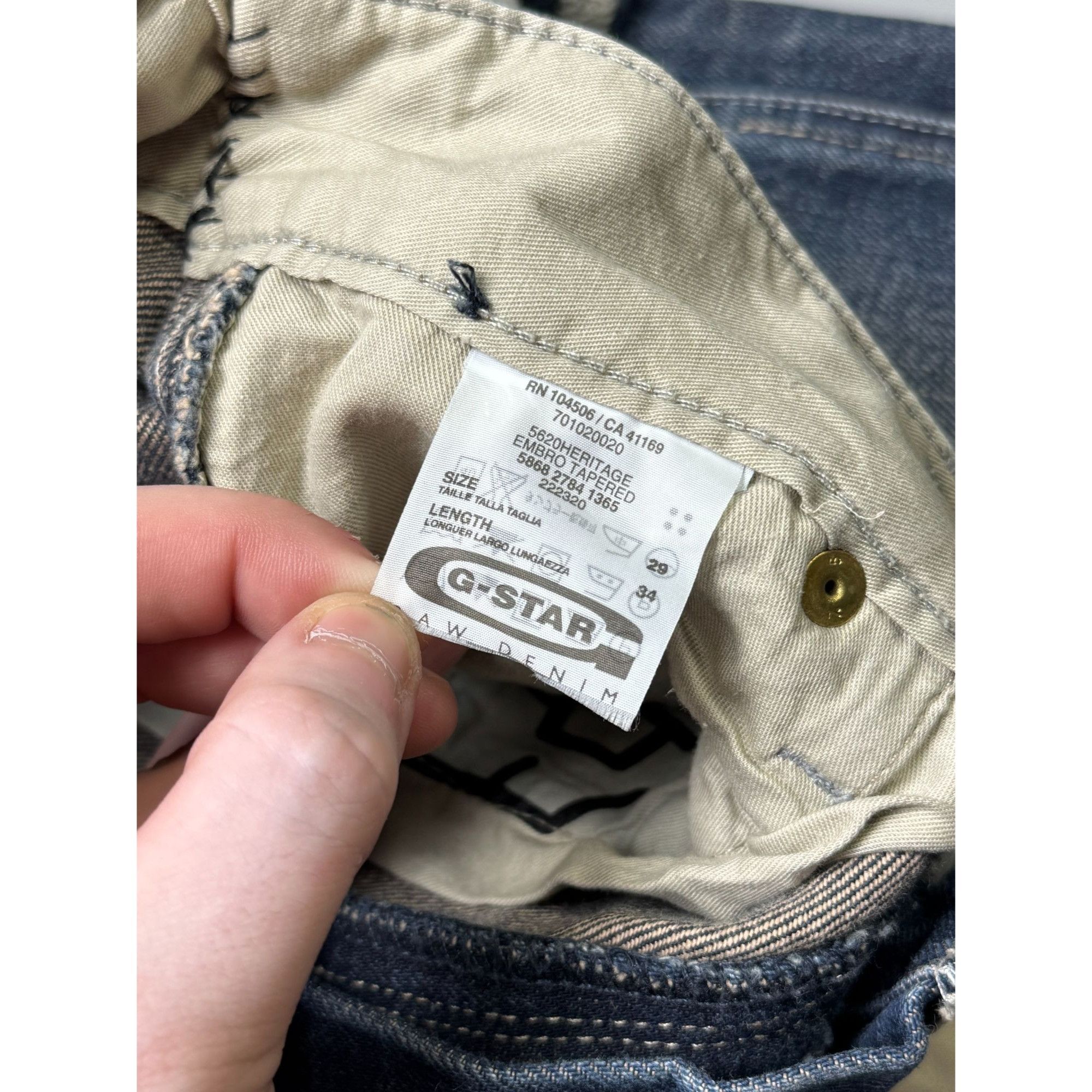 G-Star G-Star Vintage Denim Cargo Pants (Y1158) Size US 29 - 10 Thumbnail