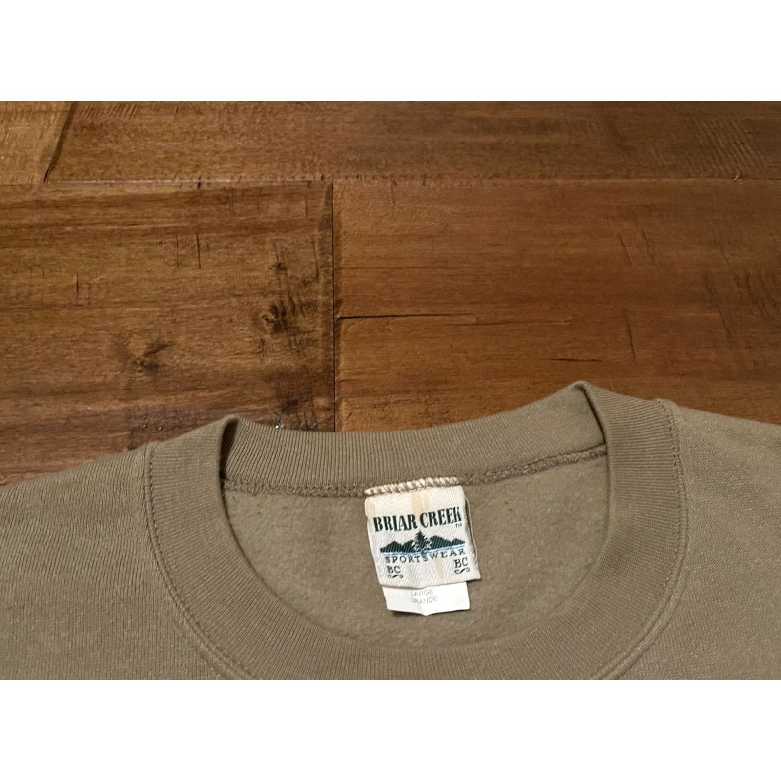 Vintage VINTAGE Briar Creek Sweatshirt Fish Adult L Tan Pullover 50/50 Regular Mens Size US L / EU 52-54 / 3 - 3 Thumbnail