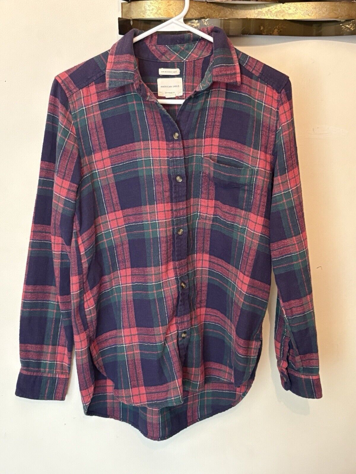 American Eagle Outfitters American Eagle Aah Mazingly Soft Womens Small Plaid Size S / US 4 / IT 40 - 1 Thumbnail