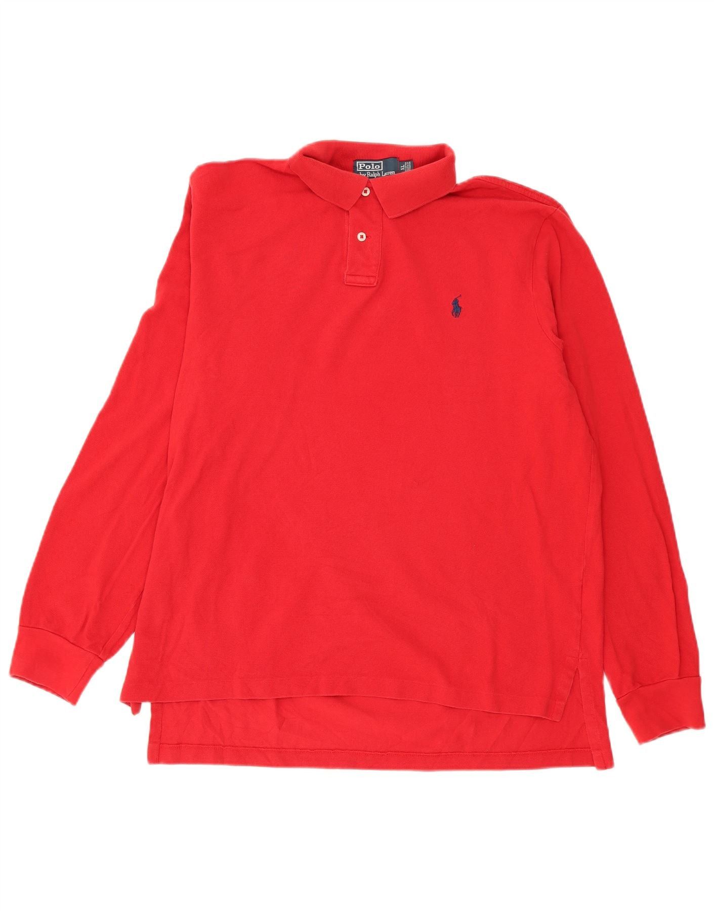 Polo Ralph Lauren Mens Custom Fit Polo Shirt XL Red Cotton Size US L / EU 52-54 / 3 - 1 Thumbnail