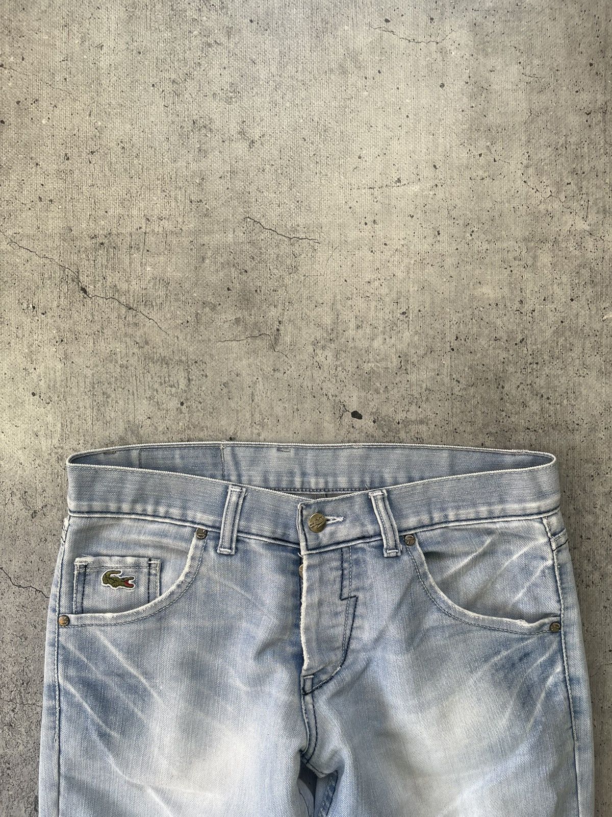 Lacoste × Vintage Crazy Vintage Y2K Baggy Lacoste Essential Denim Jeans Size US 33 - 6 Thumbnail