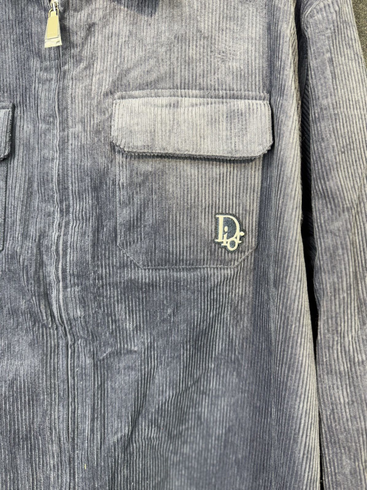 Dior dior's latest blue corduroy embroidered logo jacket Size US L / EU 52-54 / 3 - 3 Thumbnail
