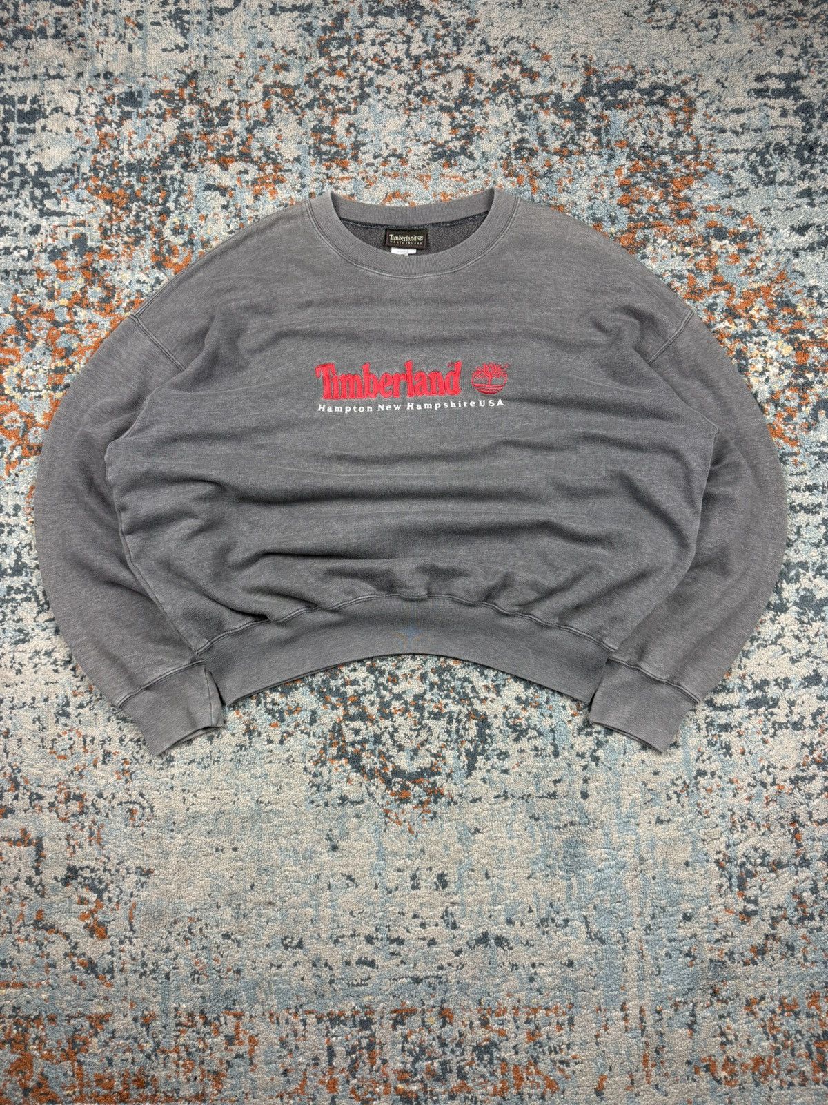 Timberland × Vintage Vintage 90s Timberland USA embroidered logo sweatshirt baggy Size US XL / EU 56 / 4 - 1 Thumbnail