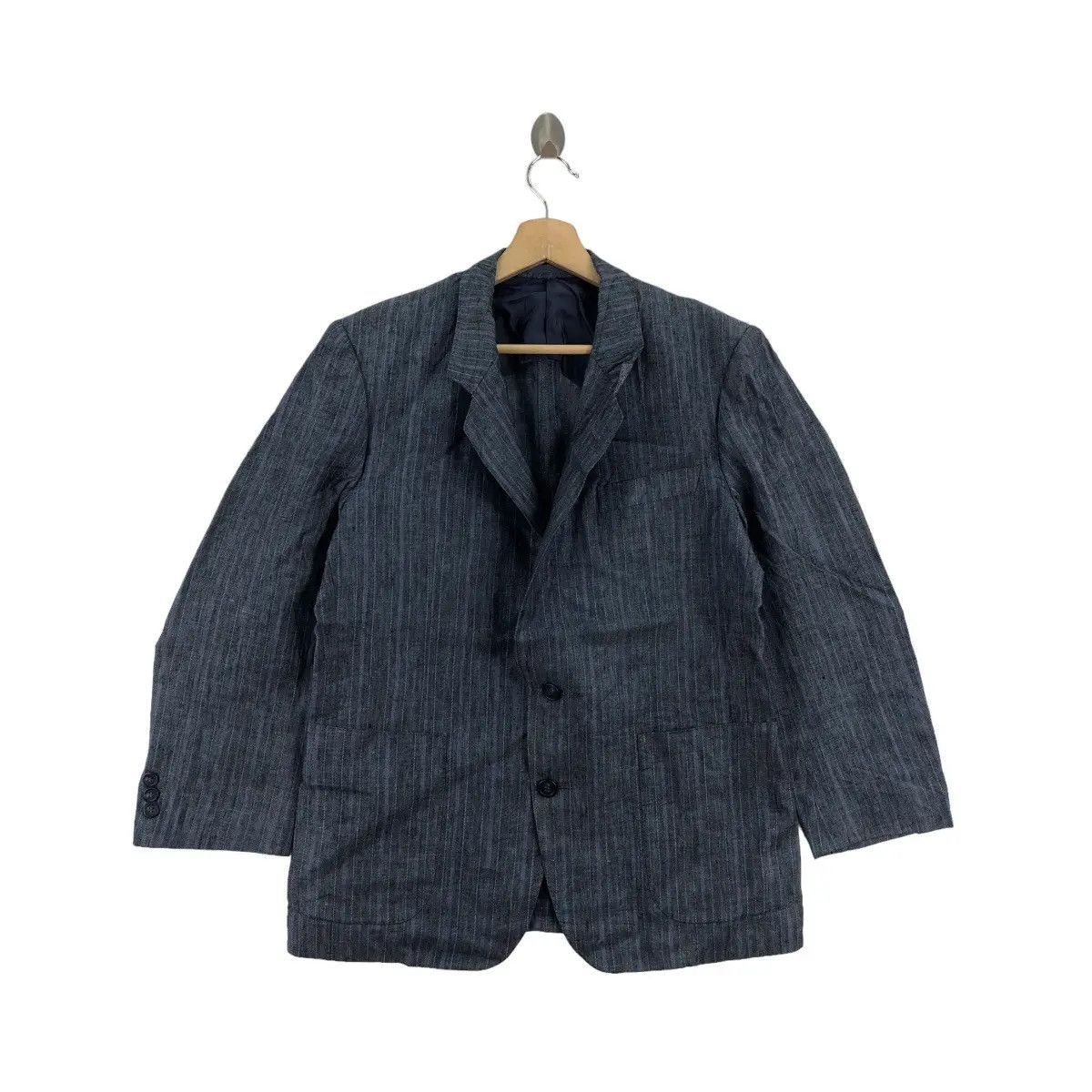 Lanvin Vintage 90’ LANVIN PARIS HERRINGBONE 2 Button Blazer Coat Size 38R - 1 Thumbnail