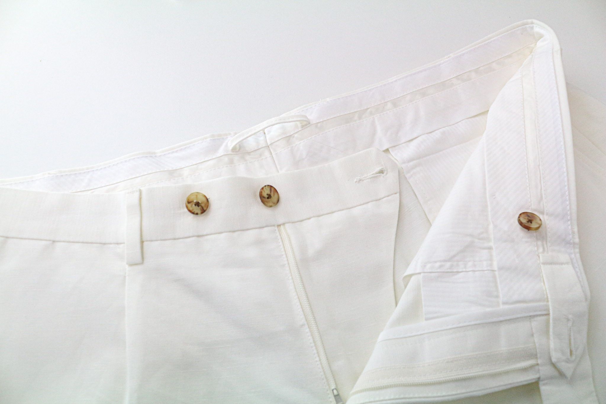 Suitsupply BENNINGTON UK40R Off-White Linen Cotton Shorts 75780 Size US 40 / EU 56 - 3 Thumbnail