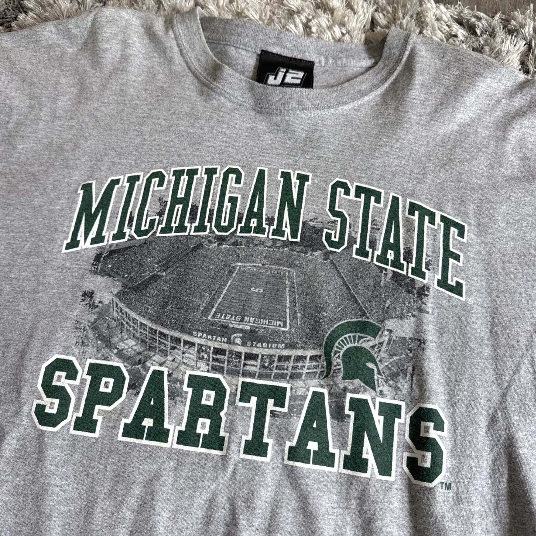 Vintage VINTAGE Michigan State Spartans MSU Gray T-Shirt J2 Sport Men XL Read Size US XL / EU 56 / 4 - 2 Thumbnail