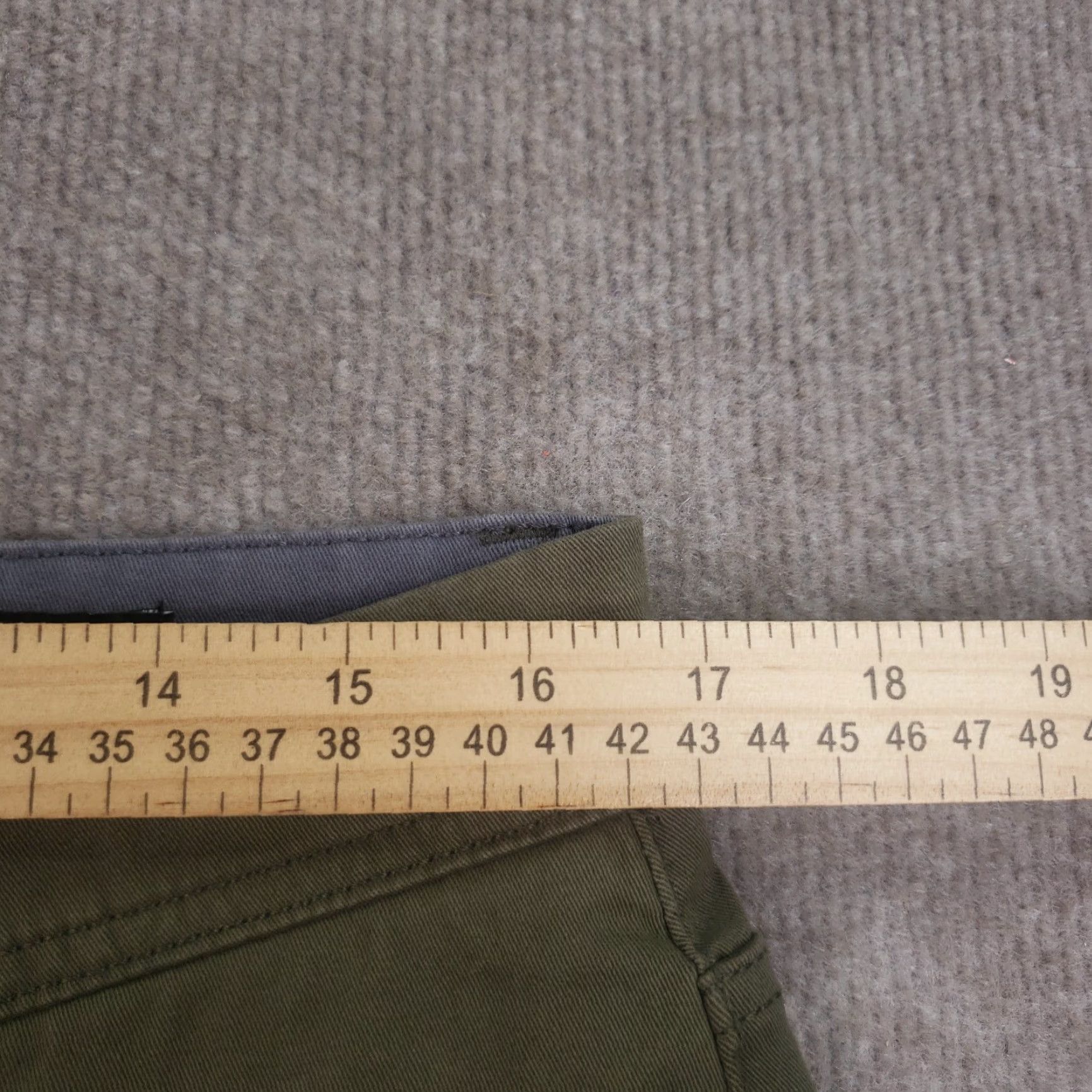 Saks Fifth Avenue Saks Fifth Avenue Men's Green Chino Pants 32x31 Straight Leg Stretch Size US 32 / EU 48 - 6 Thumbnail