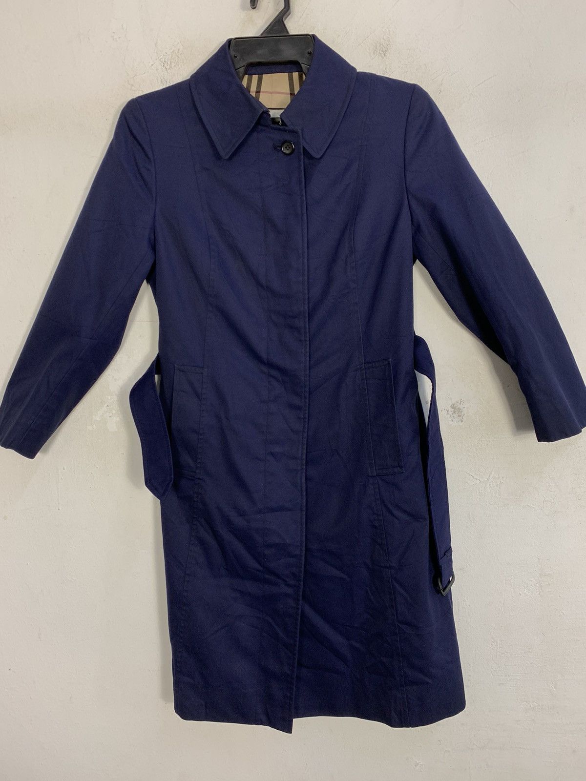 Burberry 90s Burberrys London Trech Coat Jacket Checked Monogram Size S / US 4 / IT 40 - 3 Thumbnail