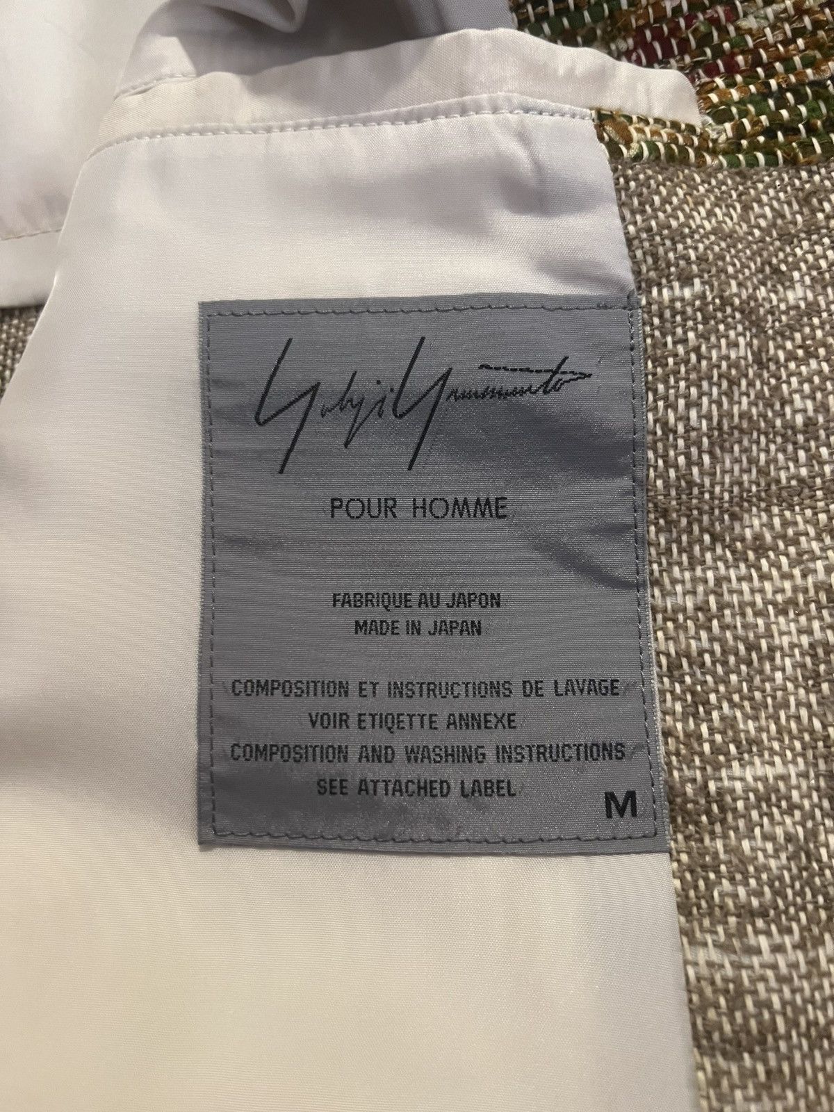 Yohji Yamamoto Yohji Yamamoto Pour Homme SS94 Mixed Material Blazer Size US M / EU 48-50 / 2 - 5 Thumbnail