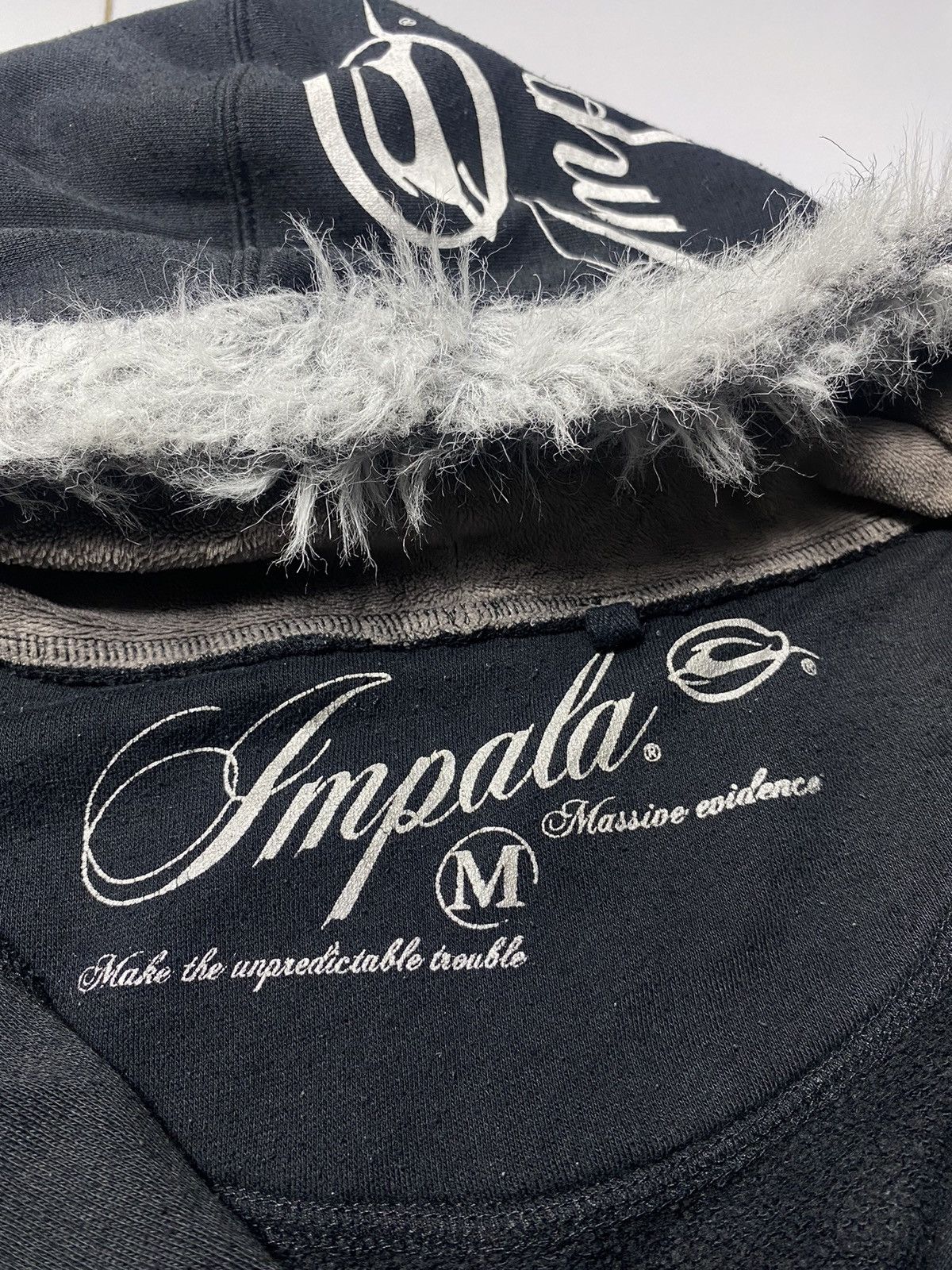 If Six Was Nine Y2K Impala Poem Fur Zip Hoodie Size US L / EU 52-54 / 3 - 10 Thumbnail