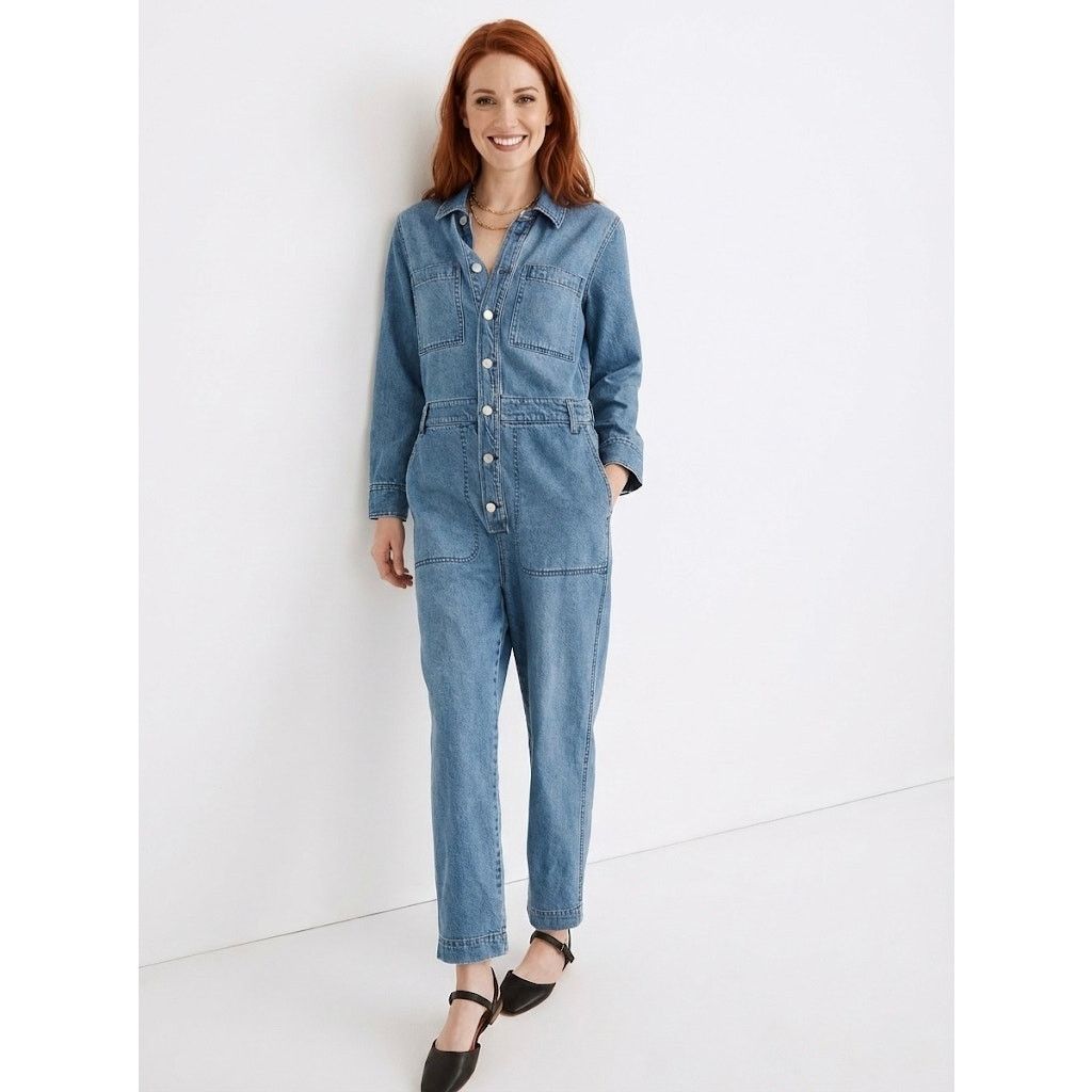 Madewell New W/Tags Madewell Denim Relaxed Coverall Jumpsuit Jean XXL Size 40" / US 18 - 3 Thumbnail