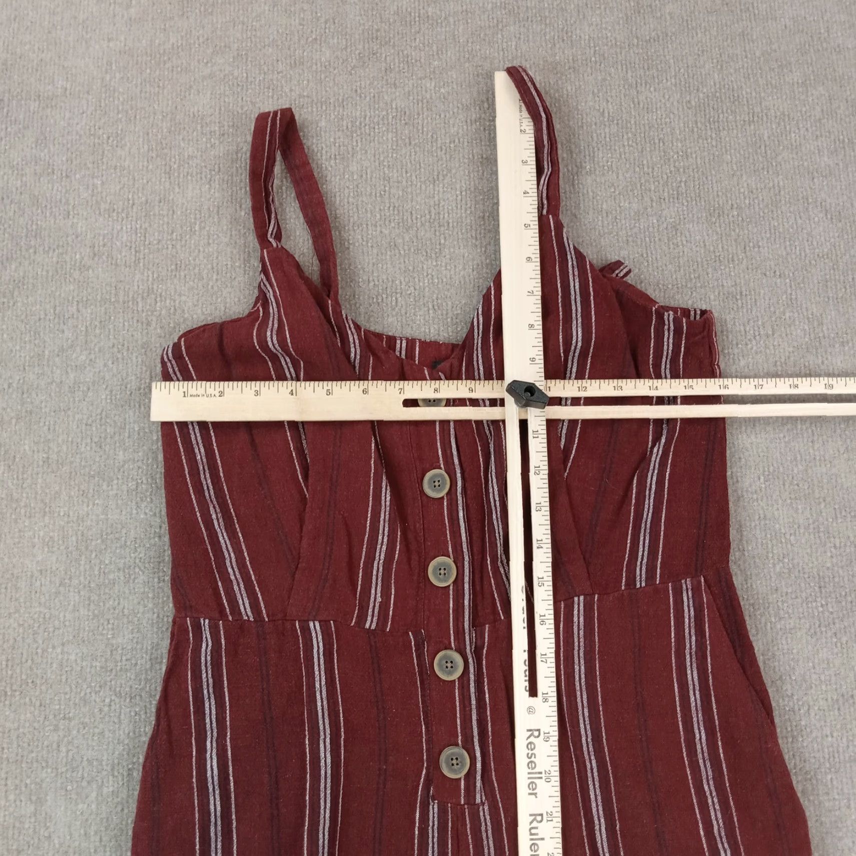 Sanctuary Sanctuary Womens Jumpsuit Medium Red Striped Sleeveless Wide-Leg Casual Size 32" / US 10 / IT 46 - 2 Thumbnail