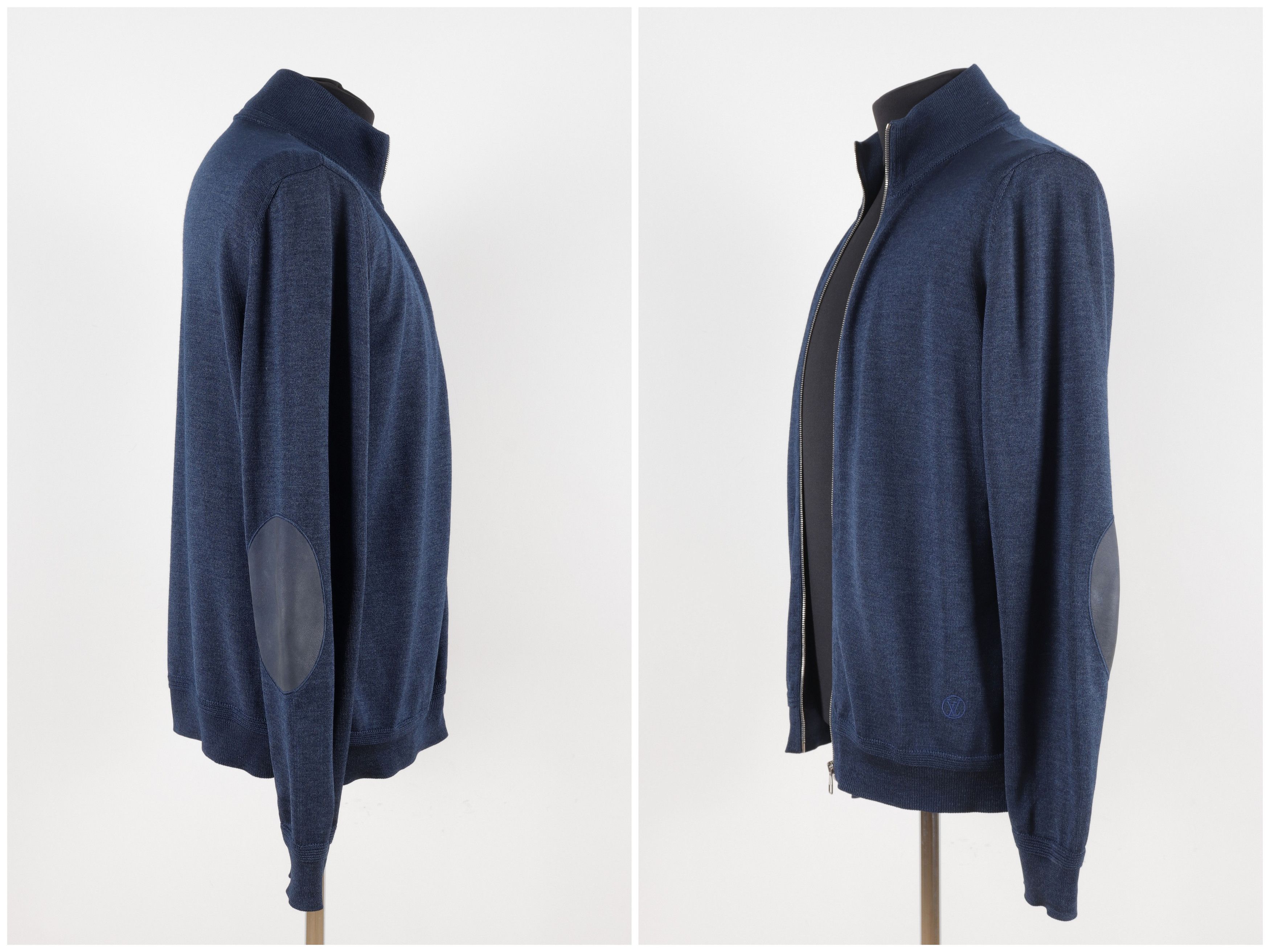 Louis Vuitton Louis Vuitton Wool Silk Blue Zip Sweater Size US L / EU 52-54 / 3 - 8 Thumbnail