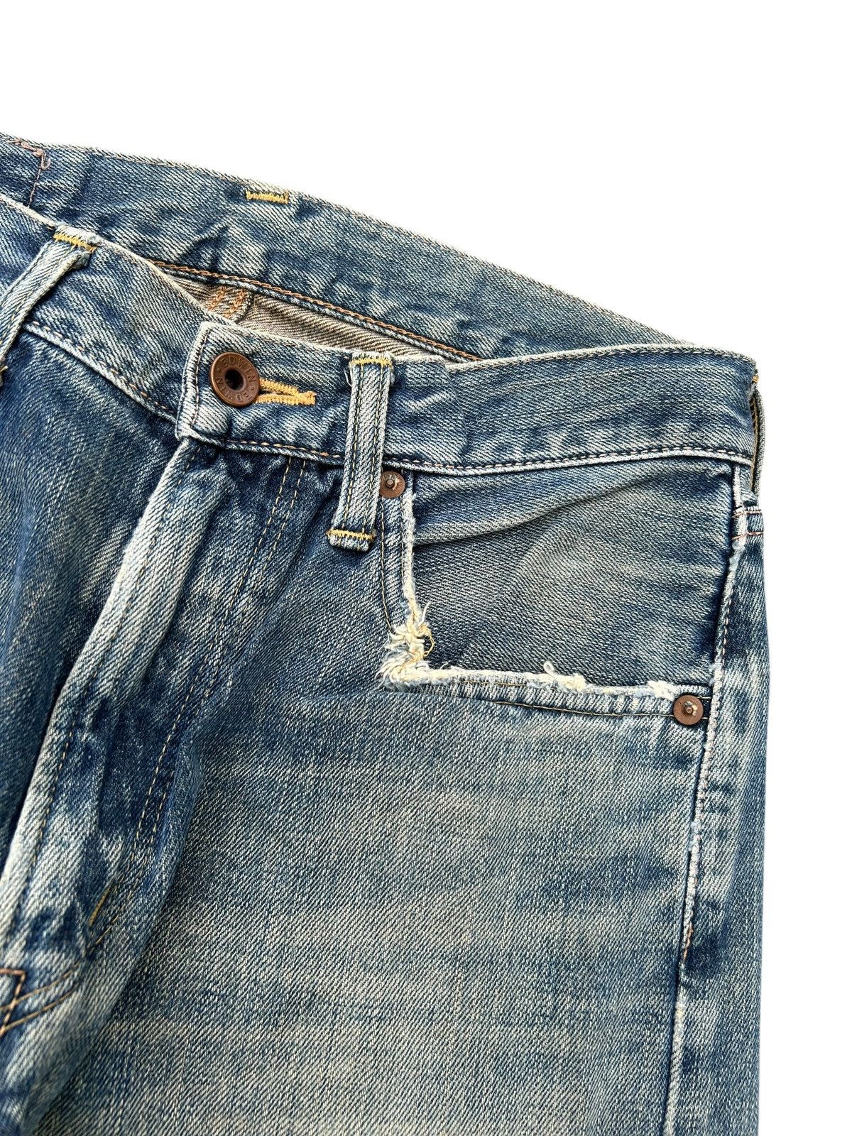 Japanese Brand × Kapital × Vintage Edwin Selvedge Distressed Rusty mud Wash Denim Size US 28 / EU 44 - 7 Thumbnail