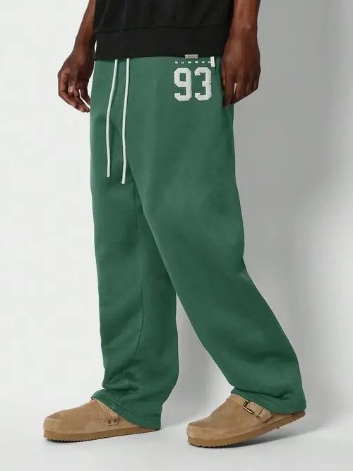 Japanese Brand Dark green Jogger loose fit sweatpants StraightLeg Size US 34 / EU 50 - 3 Thumbnail