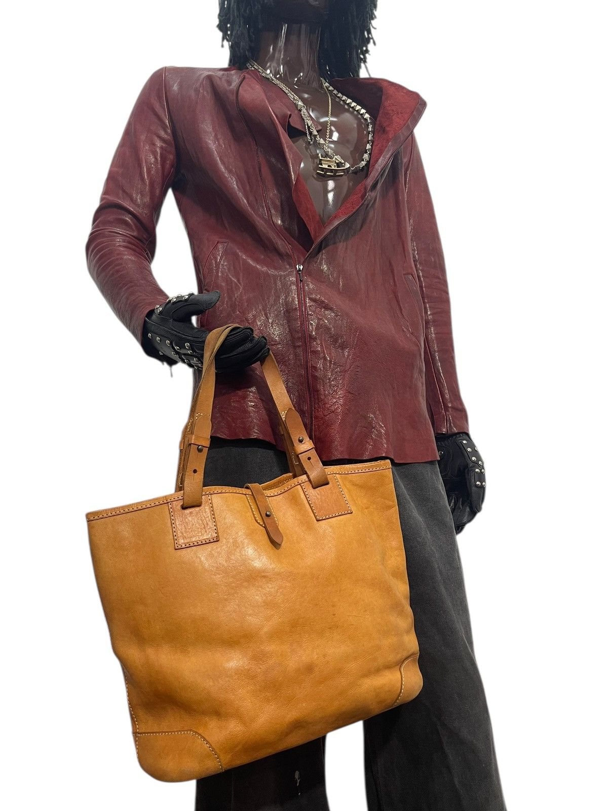 Genuine Leather Full Leather Beauty Patina Peaks Peak Japan Tote Bag 2🟩1 Size ONE SIZE - 1 Thumbnail